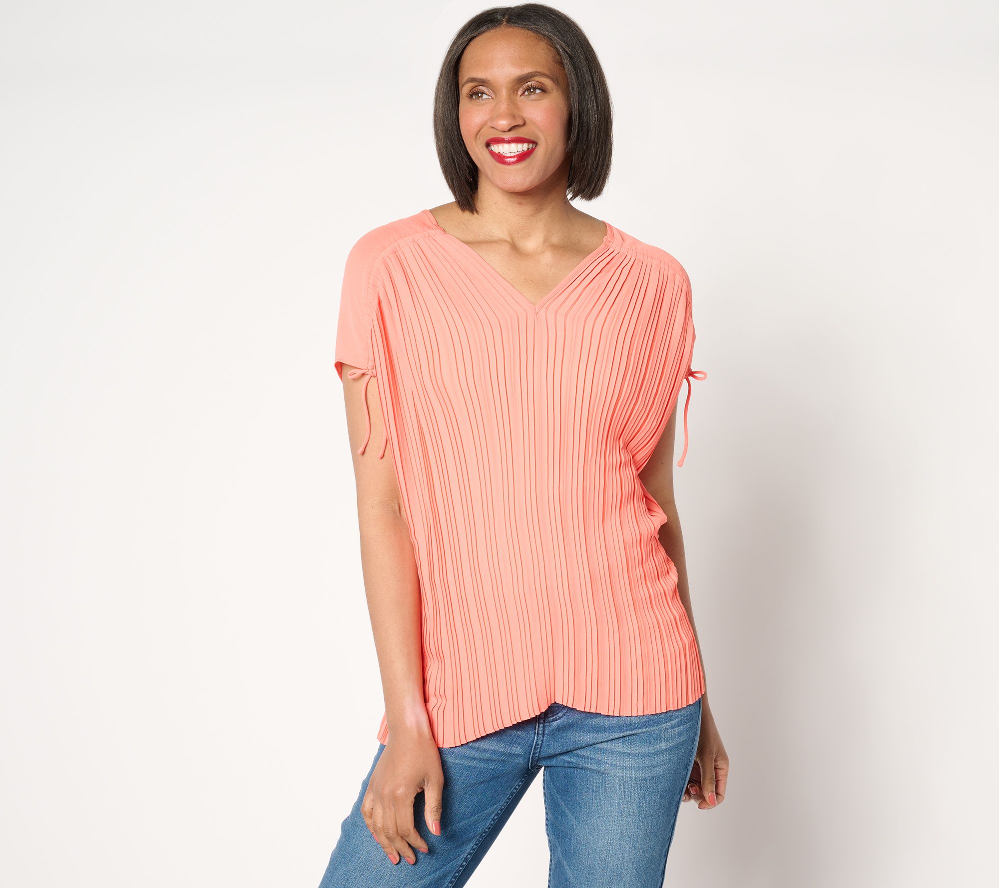 "As Is" Attitudes by Renee Global Illusions Cinch Pleated Top