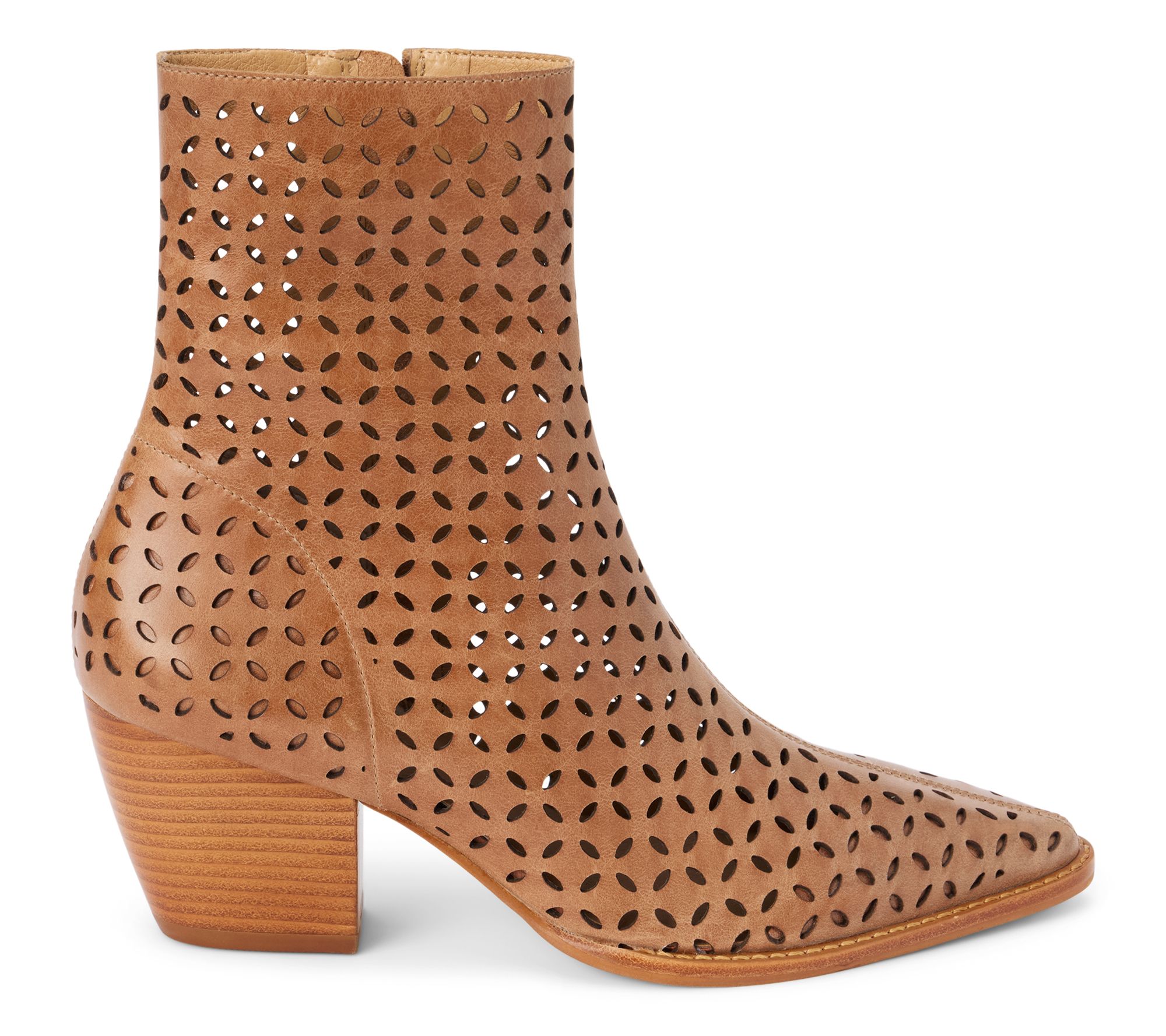 Matisse Leather Cut Out Detail Boot- Dahlia