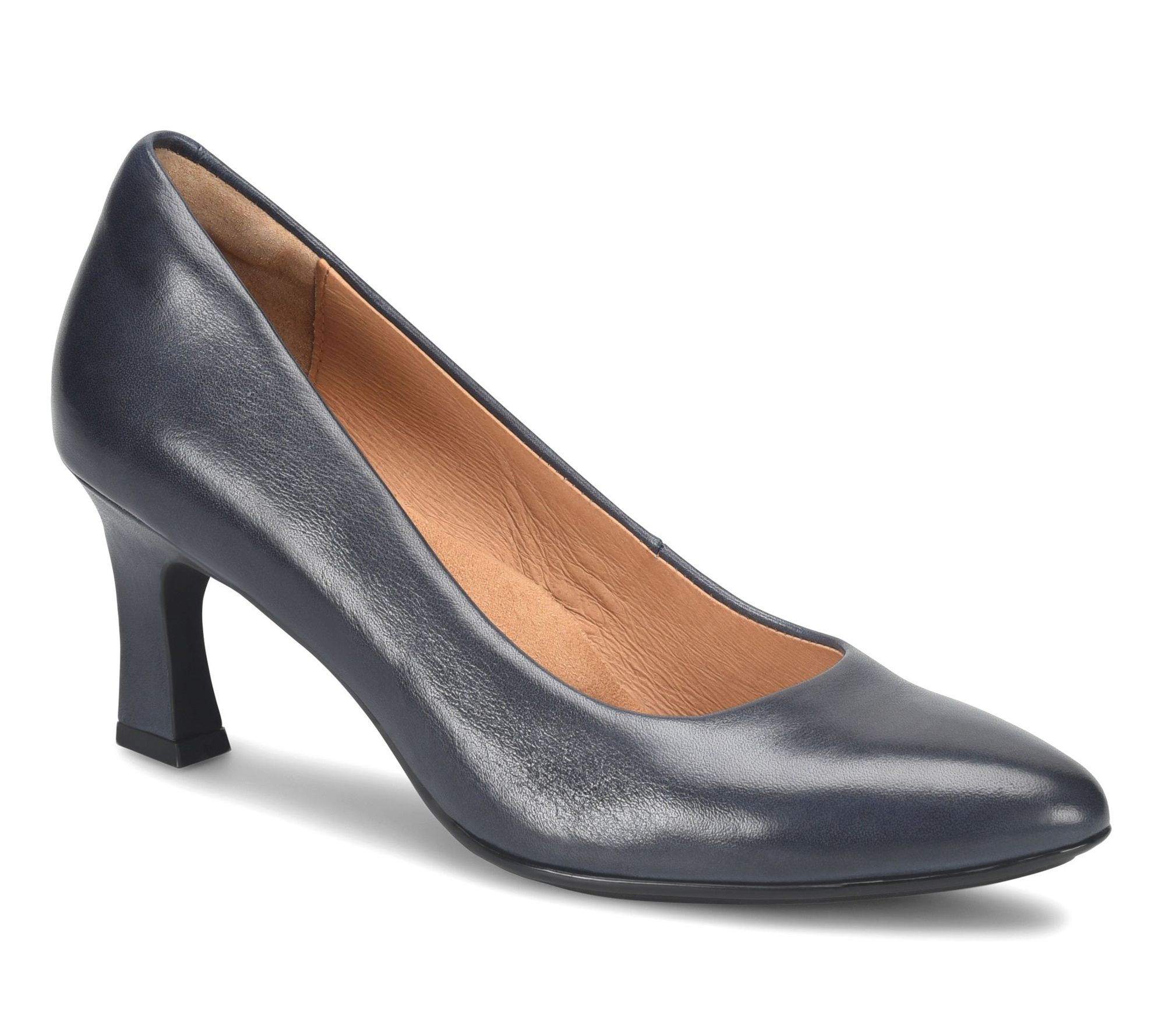 Sofft Leather Sculpted Kitten Heel Pump - Samy