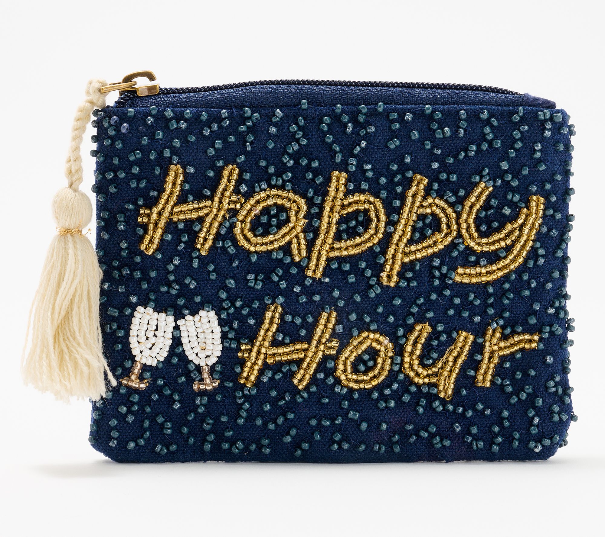 America & Beyond Embellished Phrase Coin Pouch