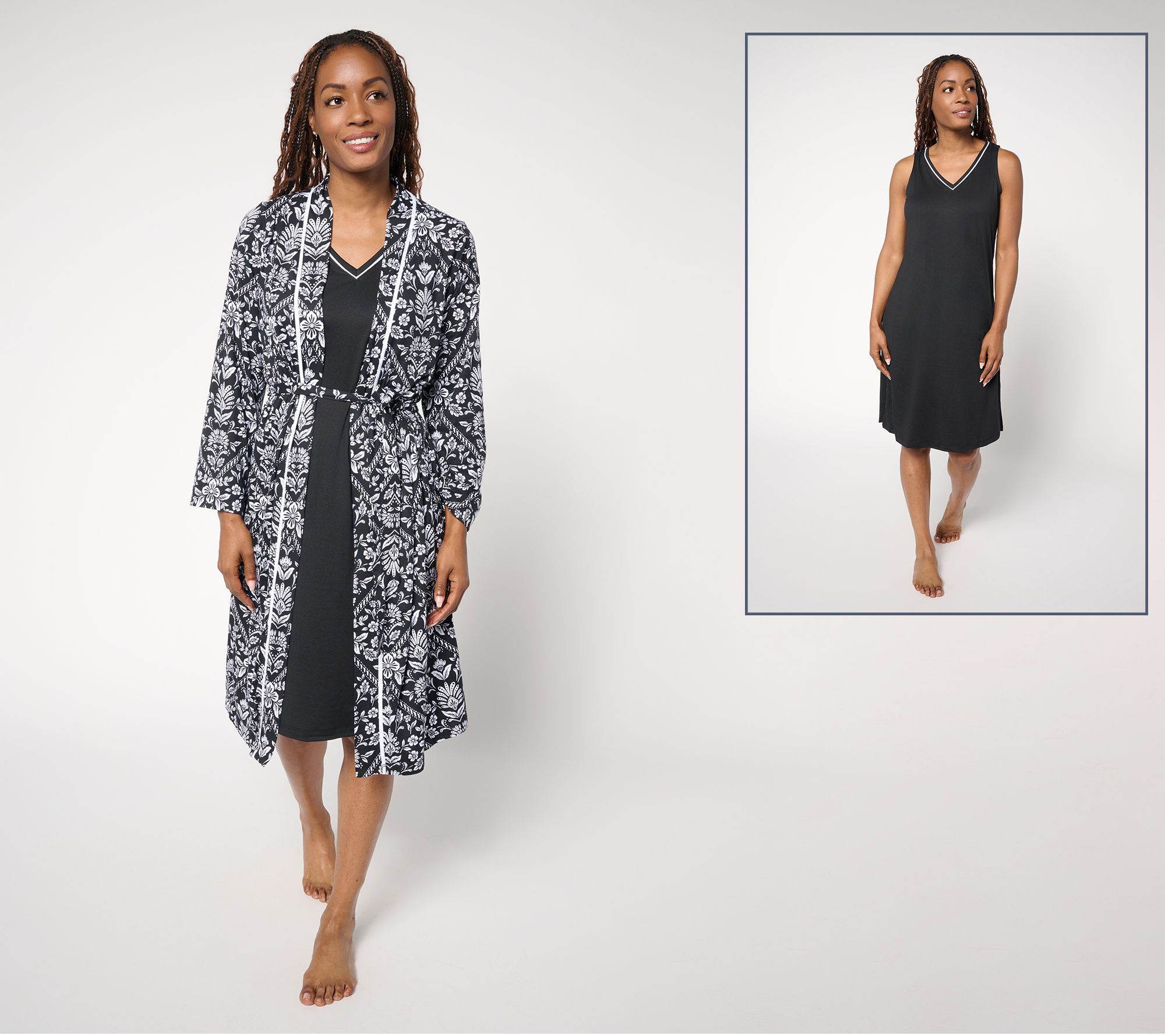Carole Hochman Chemise and Robe Travel Set