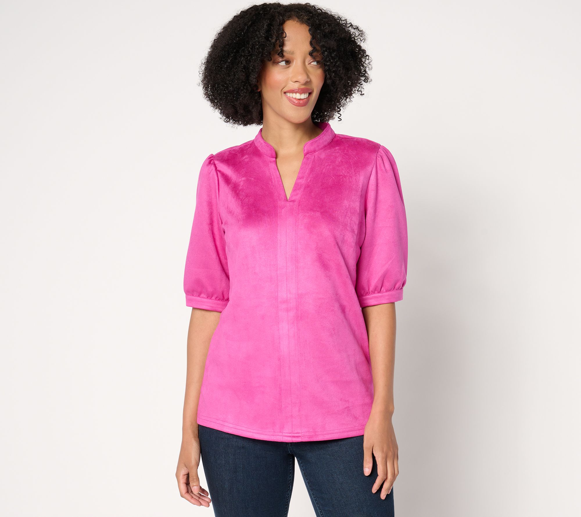 "As Is" Belle Boho by Kim Gravel PerSuede Me Puff Sleeve Top