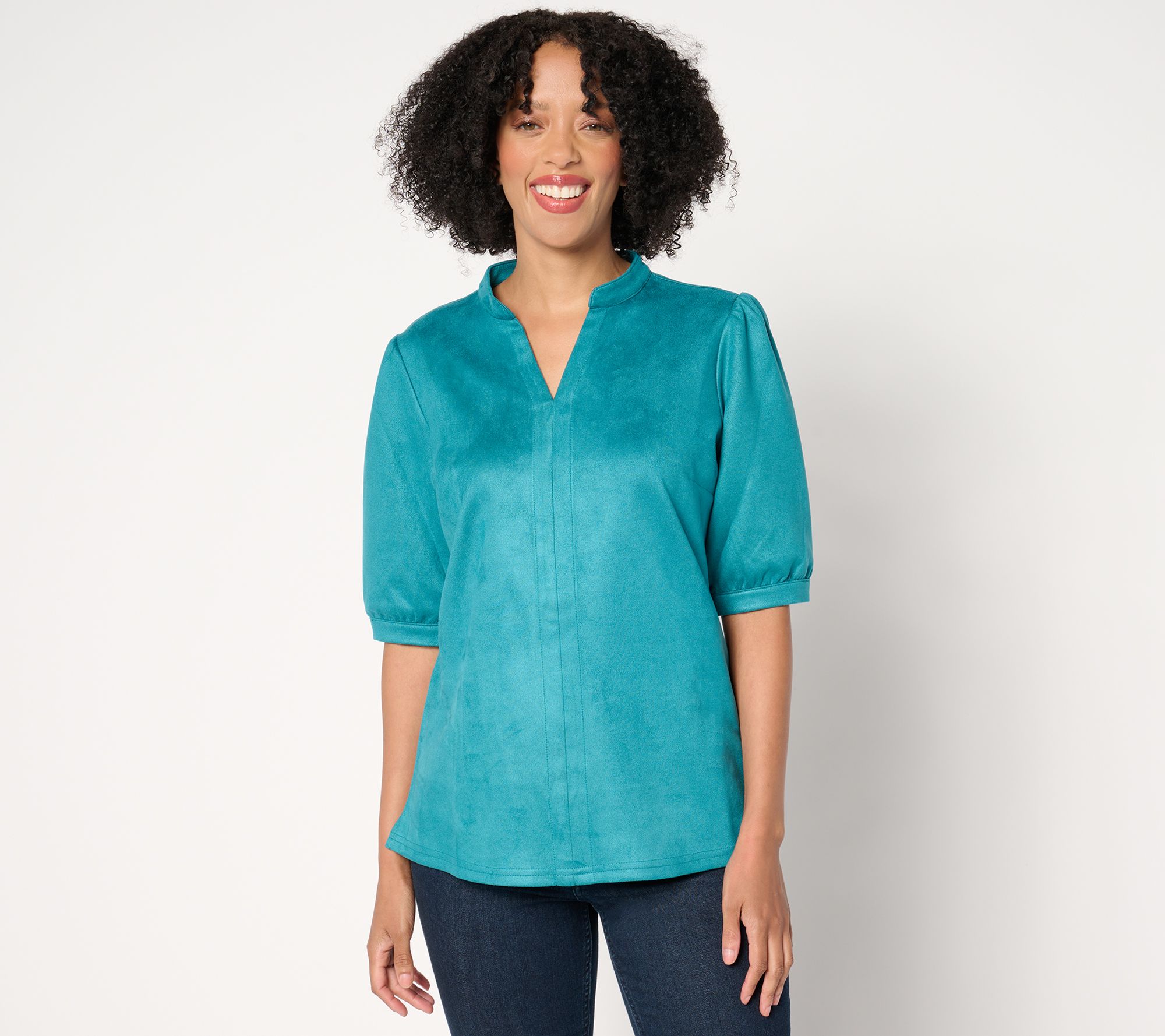 "As Is" Belle Boho by Kim Gravel PerSuede Me Puff Sleeve Top