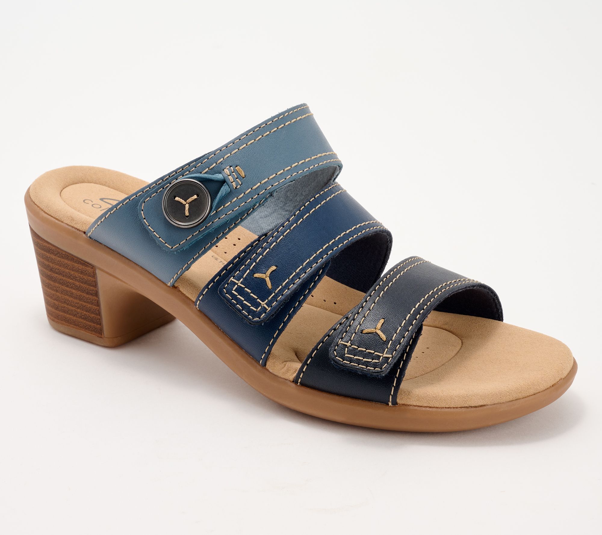 Clarks Collection Leather Heeled Sandals -Emily2 Adella