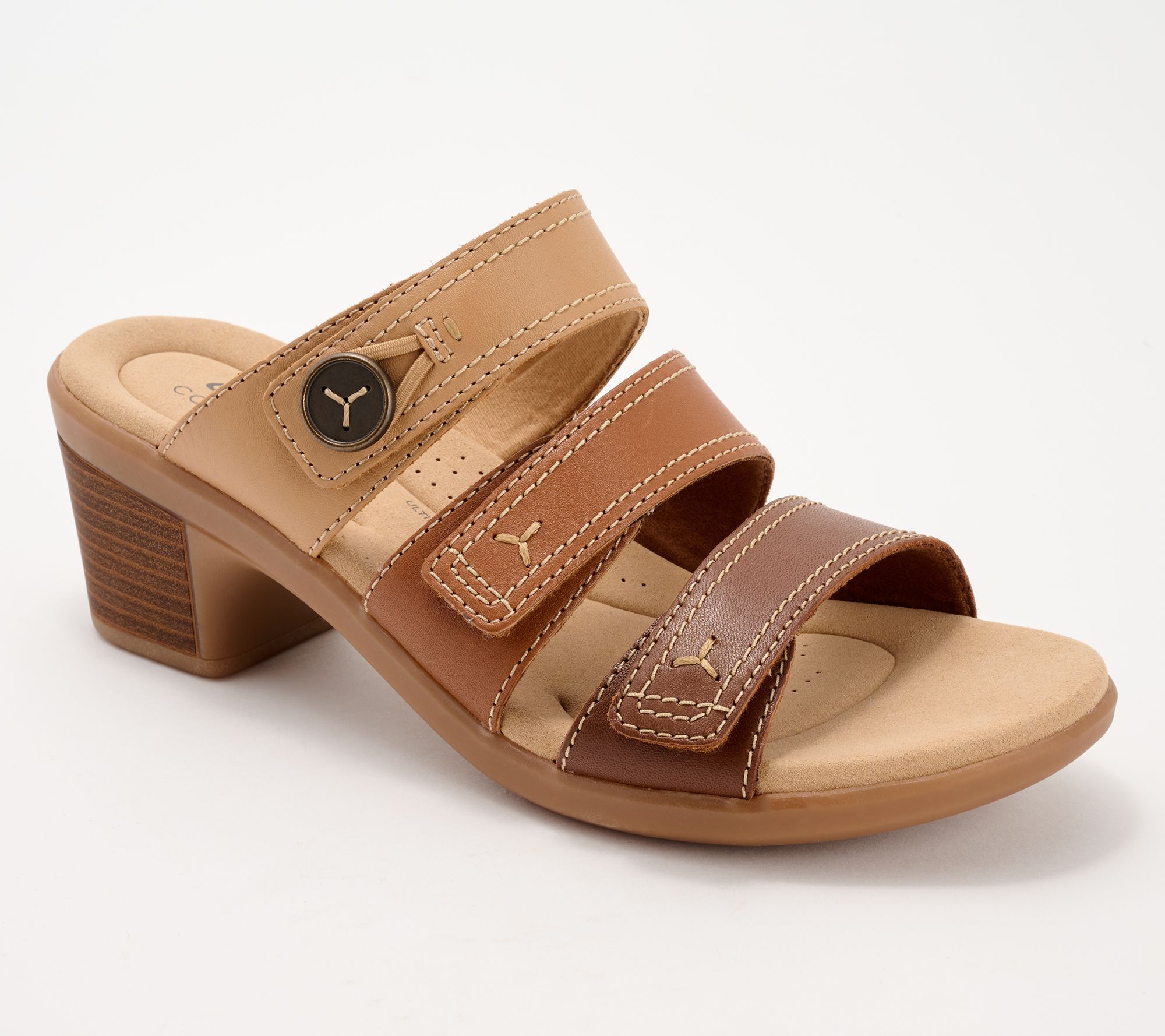 Clarks Collection Leather Heeled Sandals -Emily2 Adella