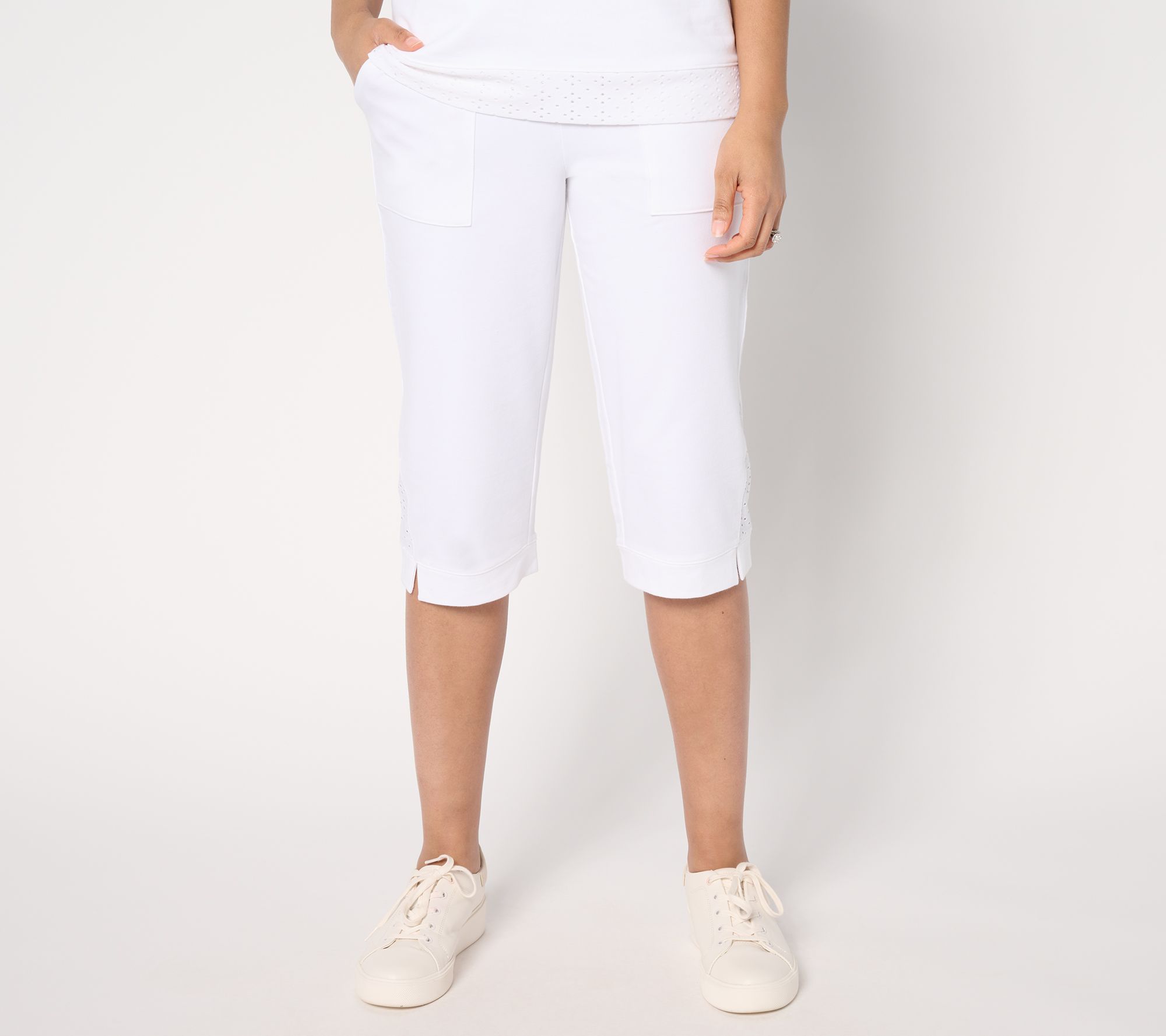 Sport Savvy Regular Eyelet and French Terry Skimmer Pant