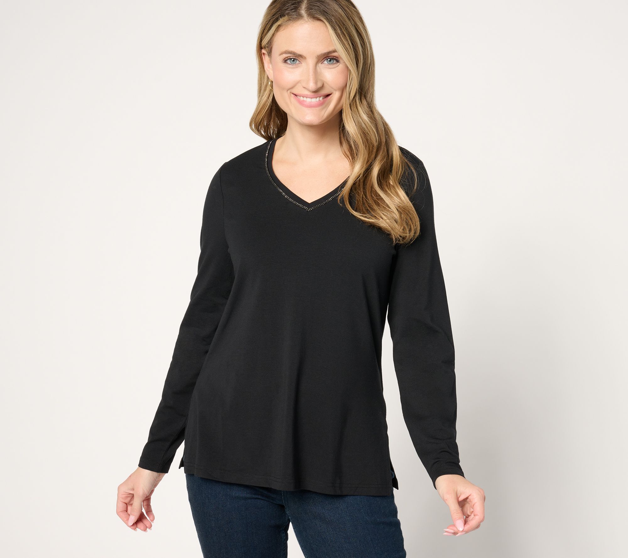 "As Is" Jingle Belles by Kim Gravel TripleLuxe Sparkle V Neck