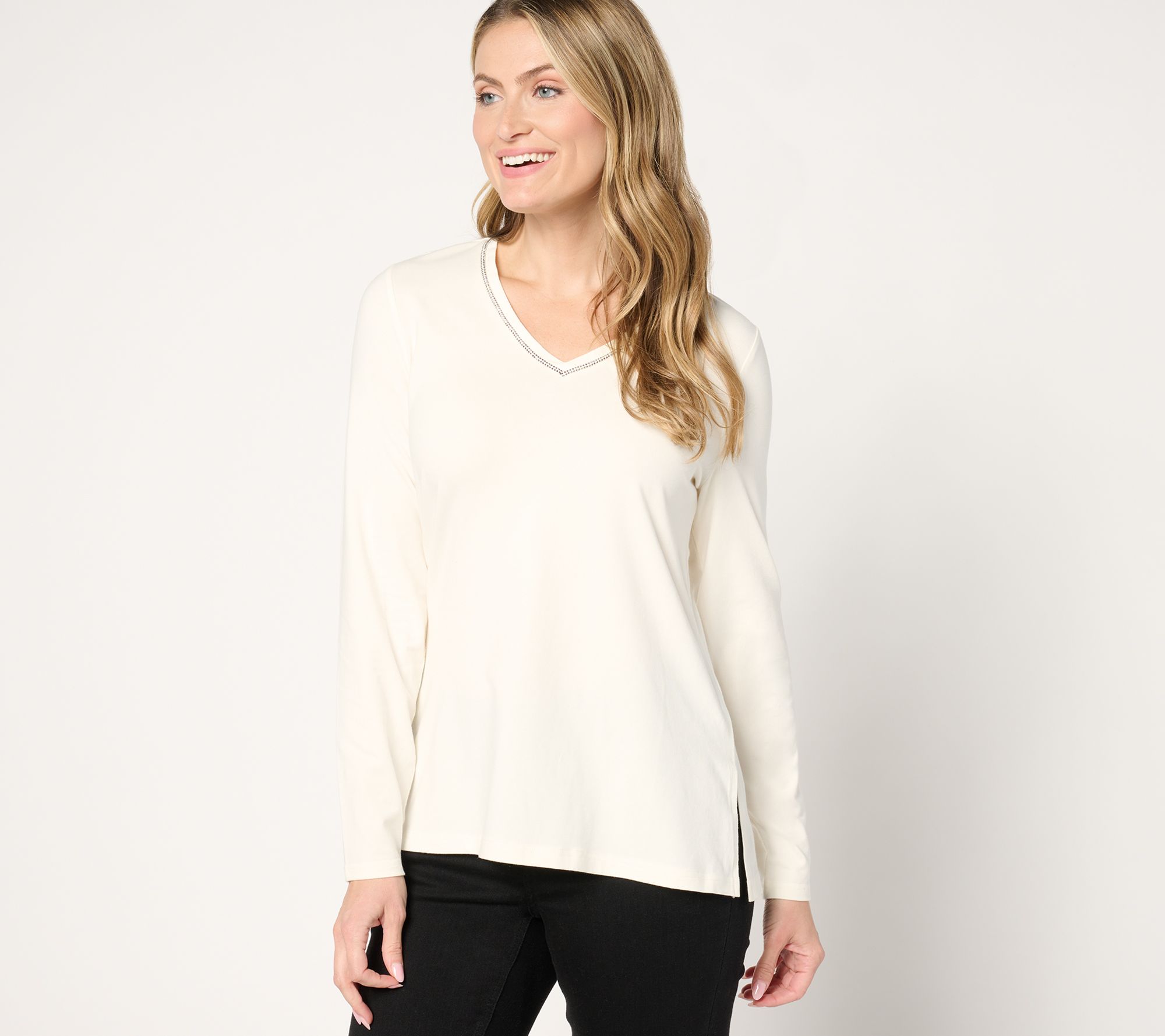 "As Is" Jingle Belles by Kim Gravel TripleLuxe Sparkle V Neck