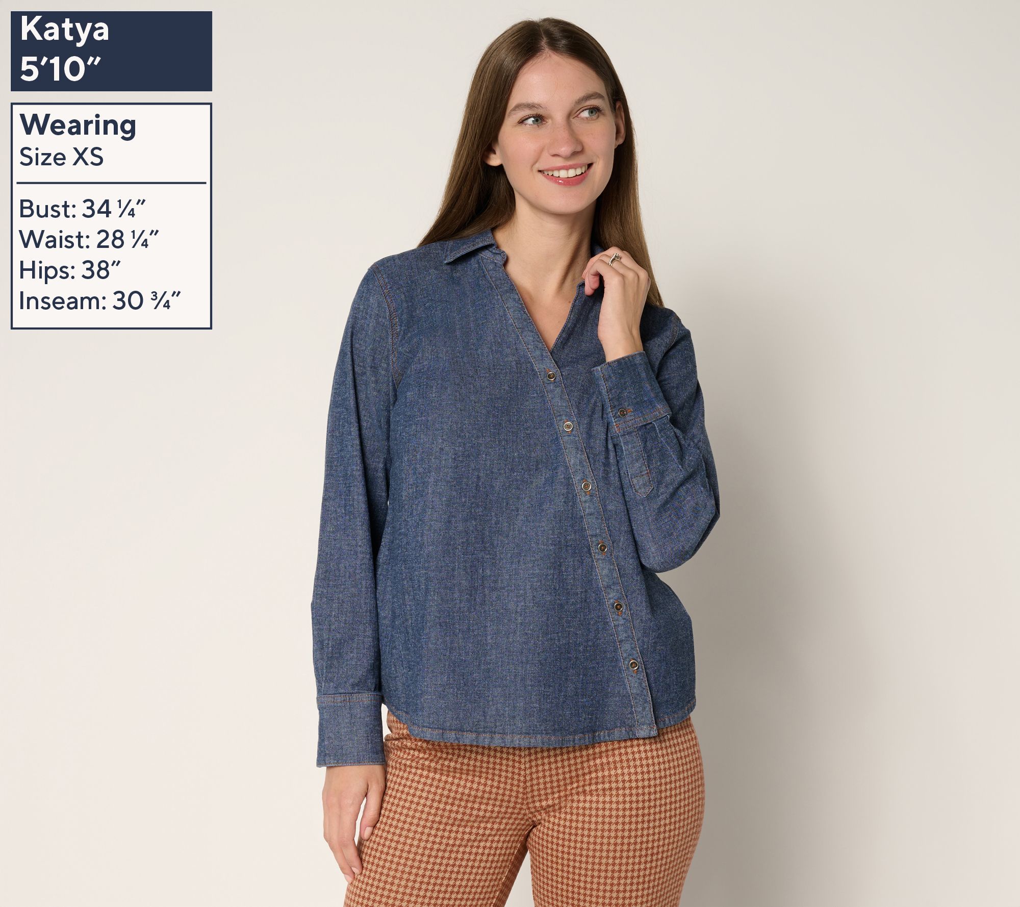 Peace Love World Asymmetric Placket Denim Side Tie Shirt