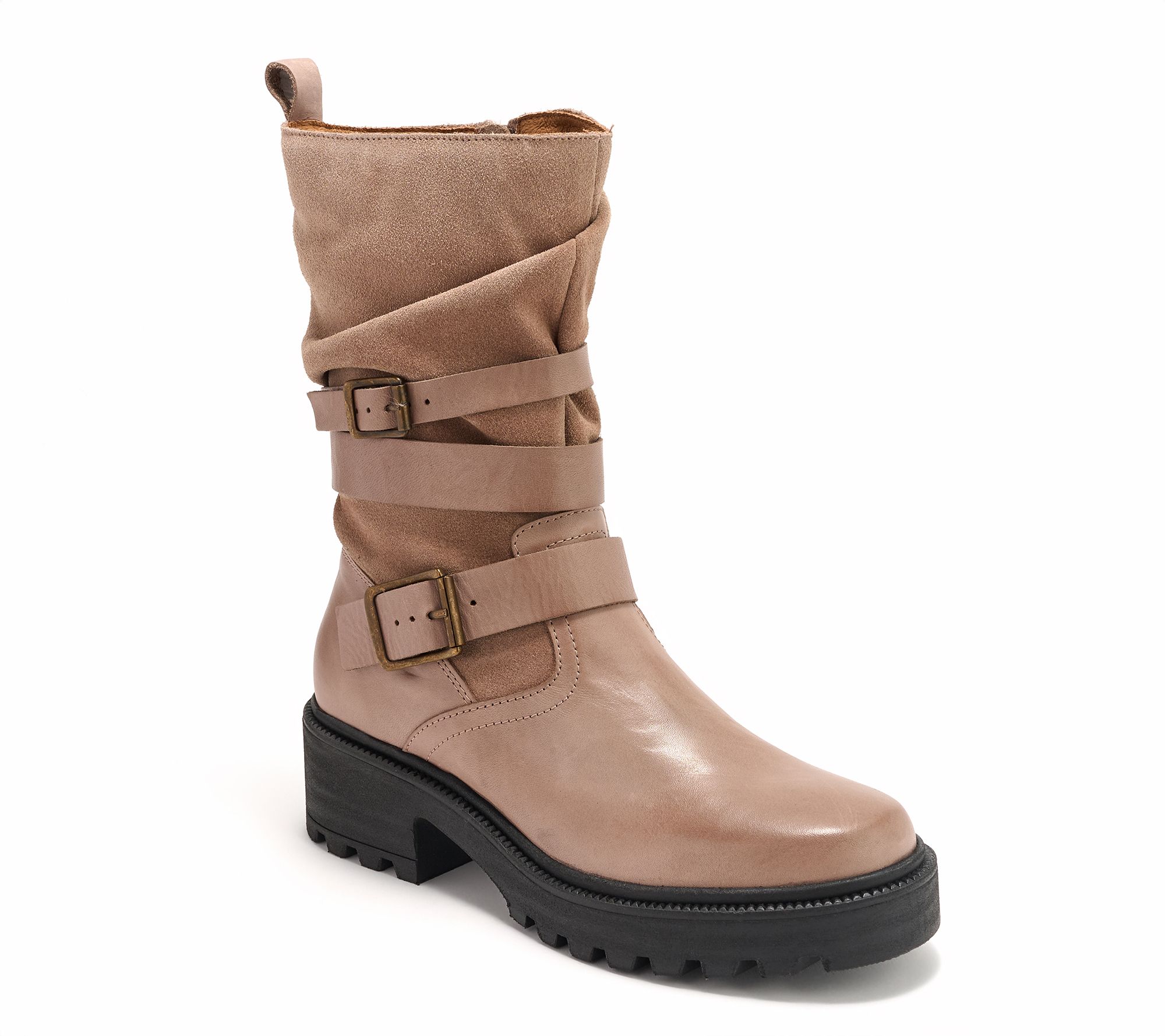 Miz Mooz Leather Buckled Mid Boots - Saige