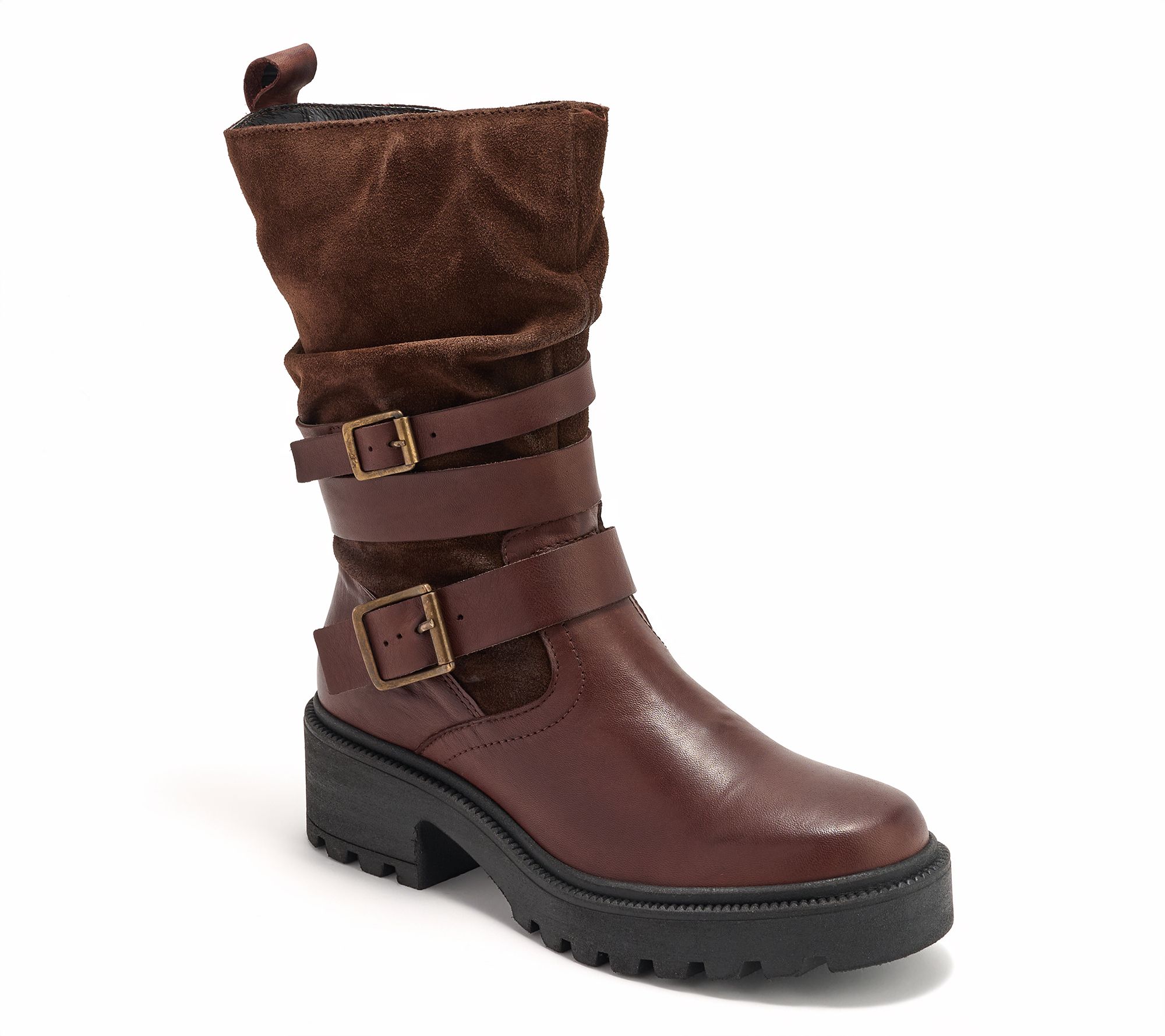 Miz Mooz Leather Buckled Mid Boots - Saige