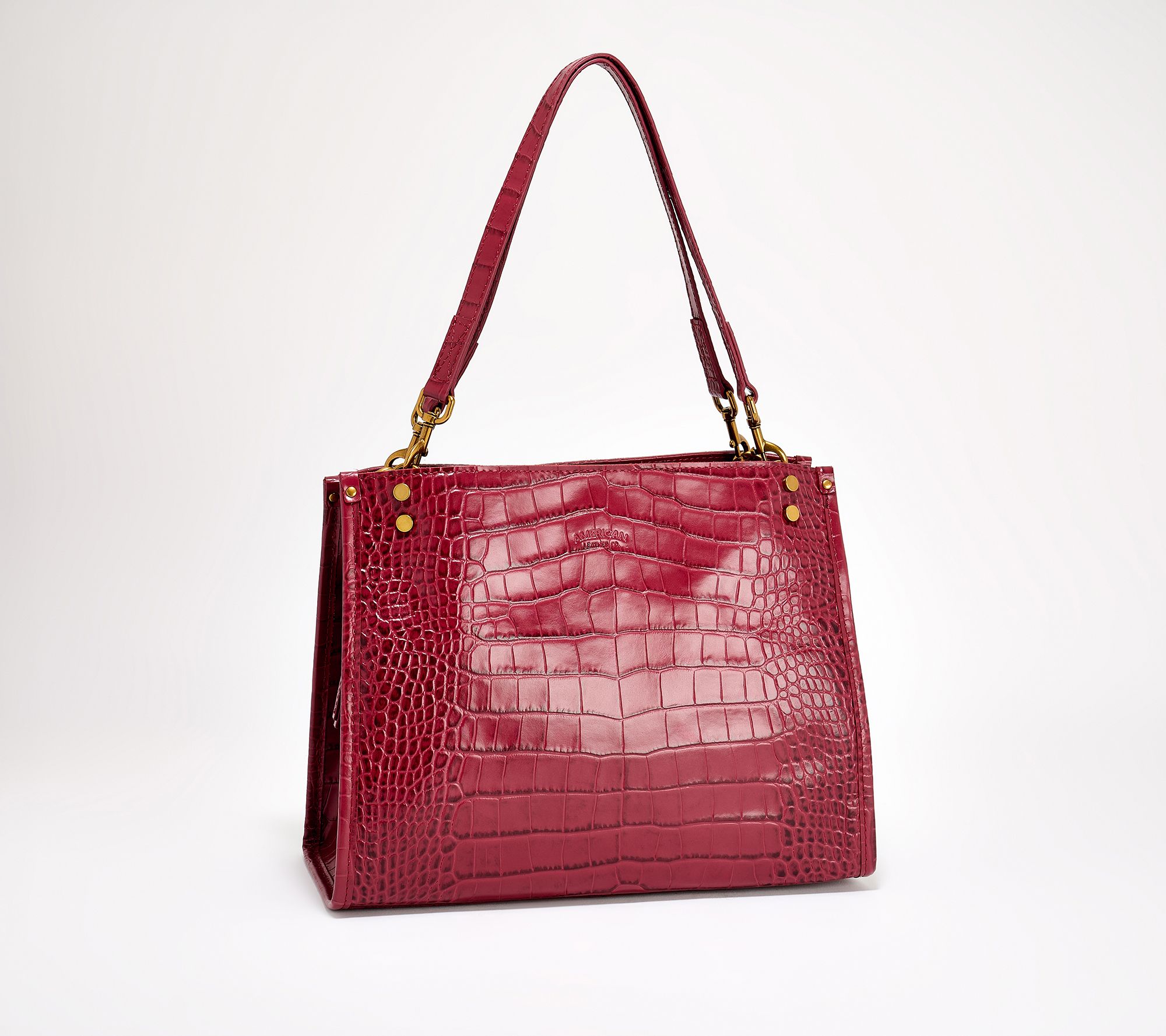  American Leather Co. Lenox Croco Leather Satchel