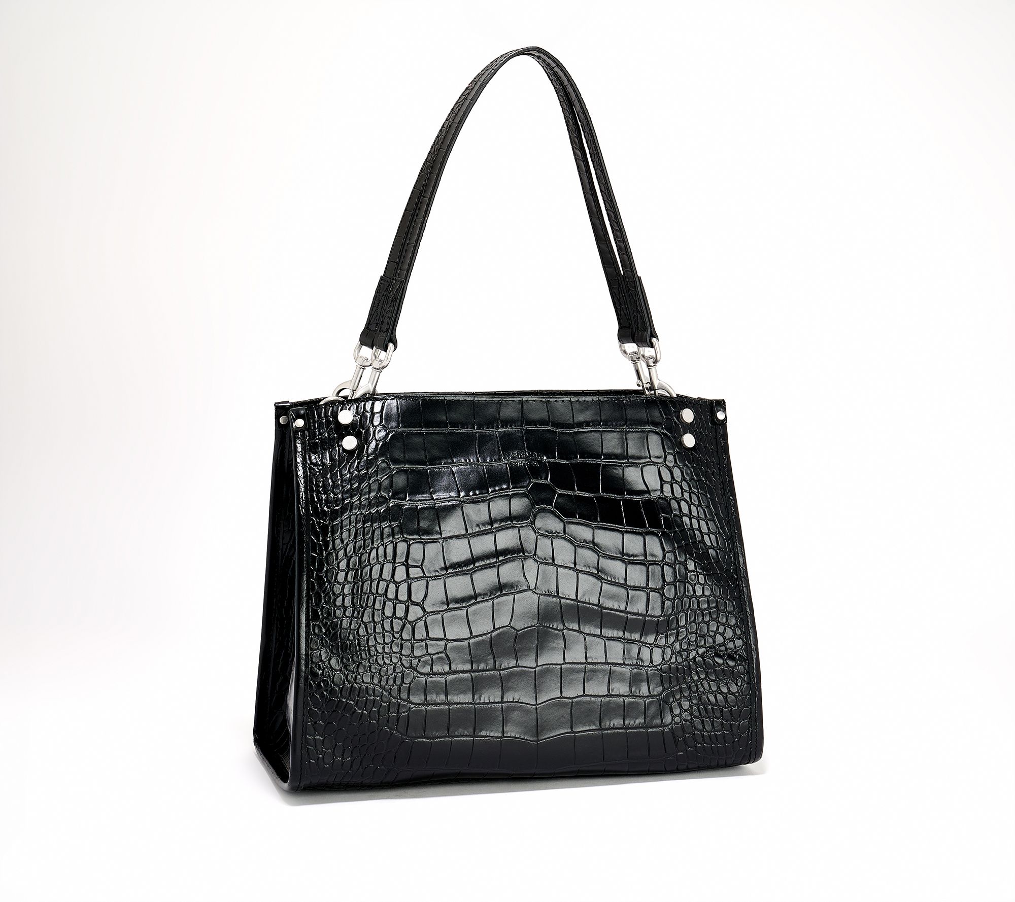 American Leather Co. Lenox Croco Leather Satchel