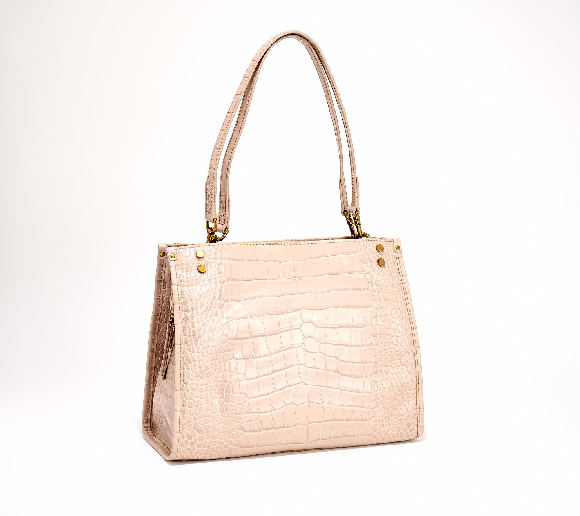American Leather Co. Lenox Croco Leather Satchel