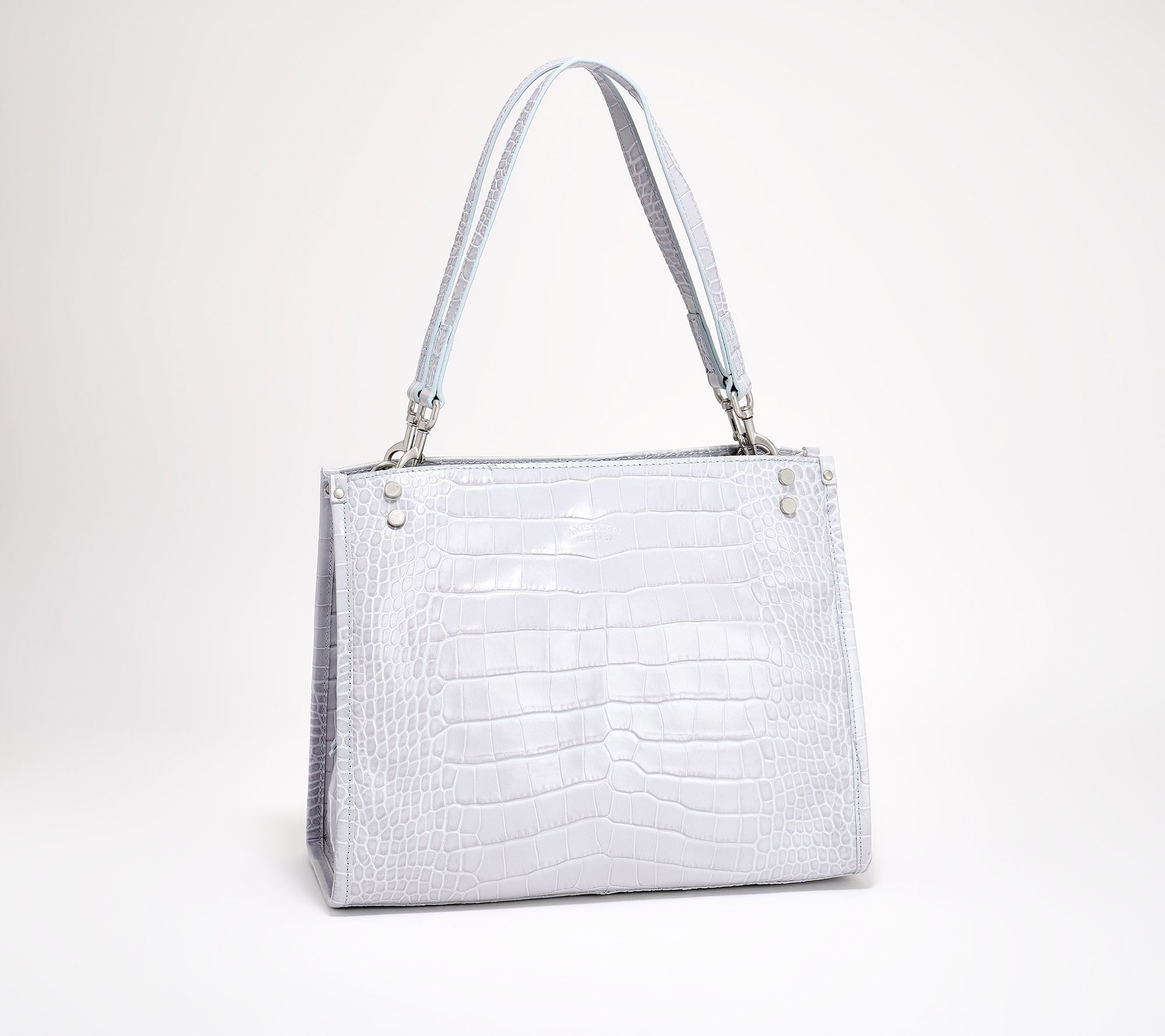 American Leather Co. Lenox Croco Leather Satchel