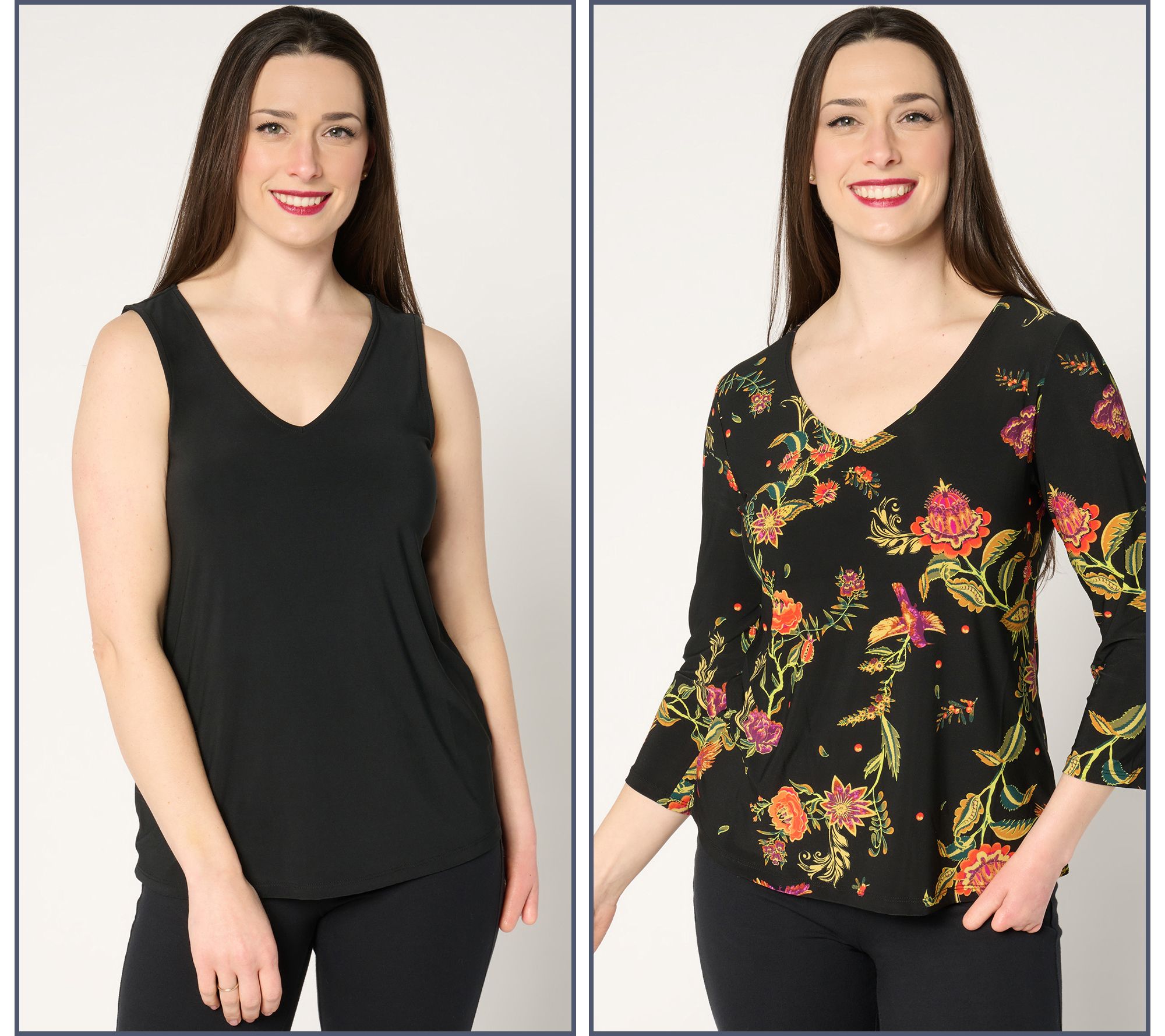 "As Is" Women with Control Como Jersey Two Pack Tops