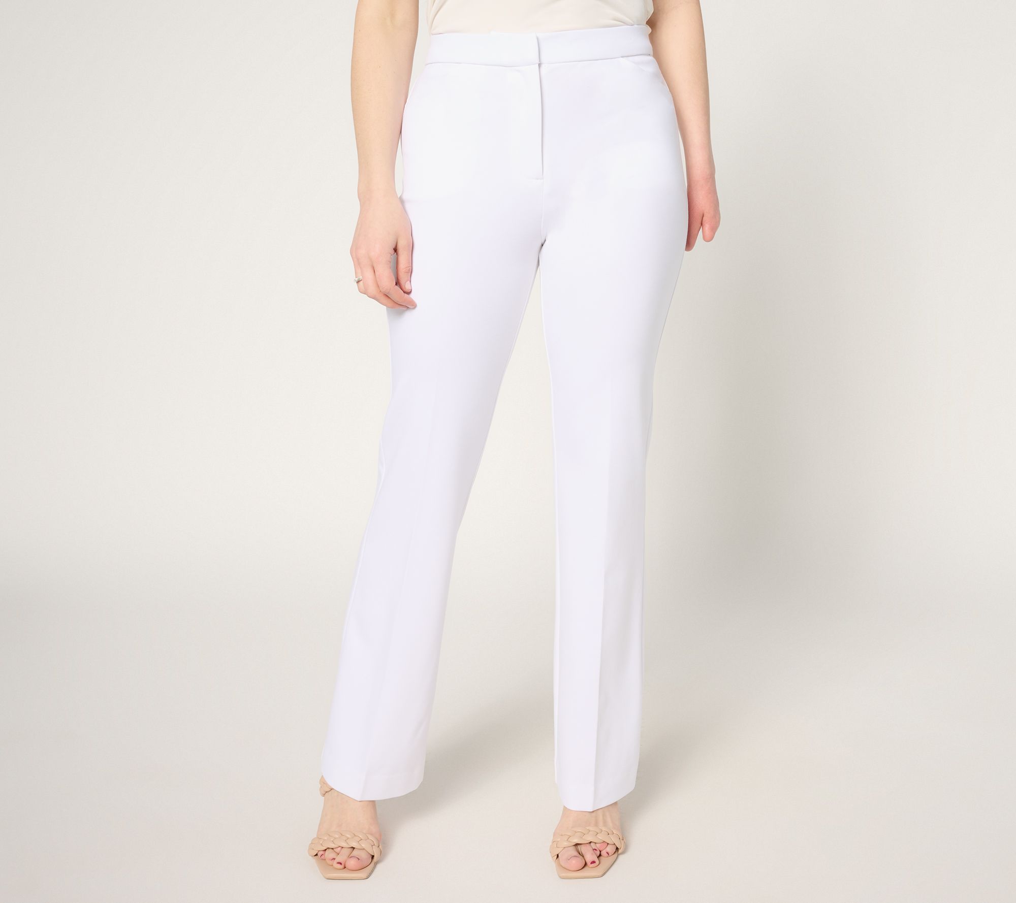 "As Is" Tailored by Susan Graver Reg Sleek Ponte Boot Cut Pants