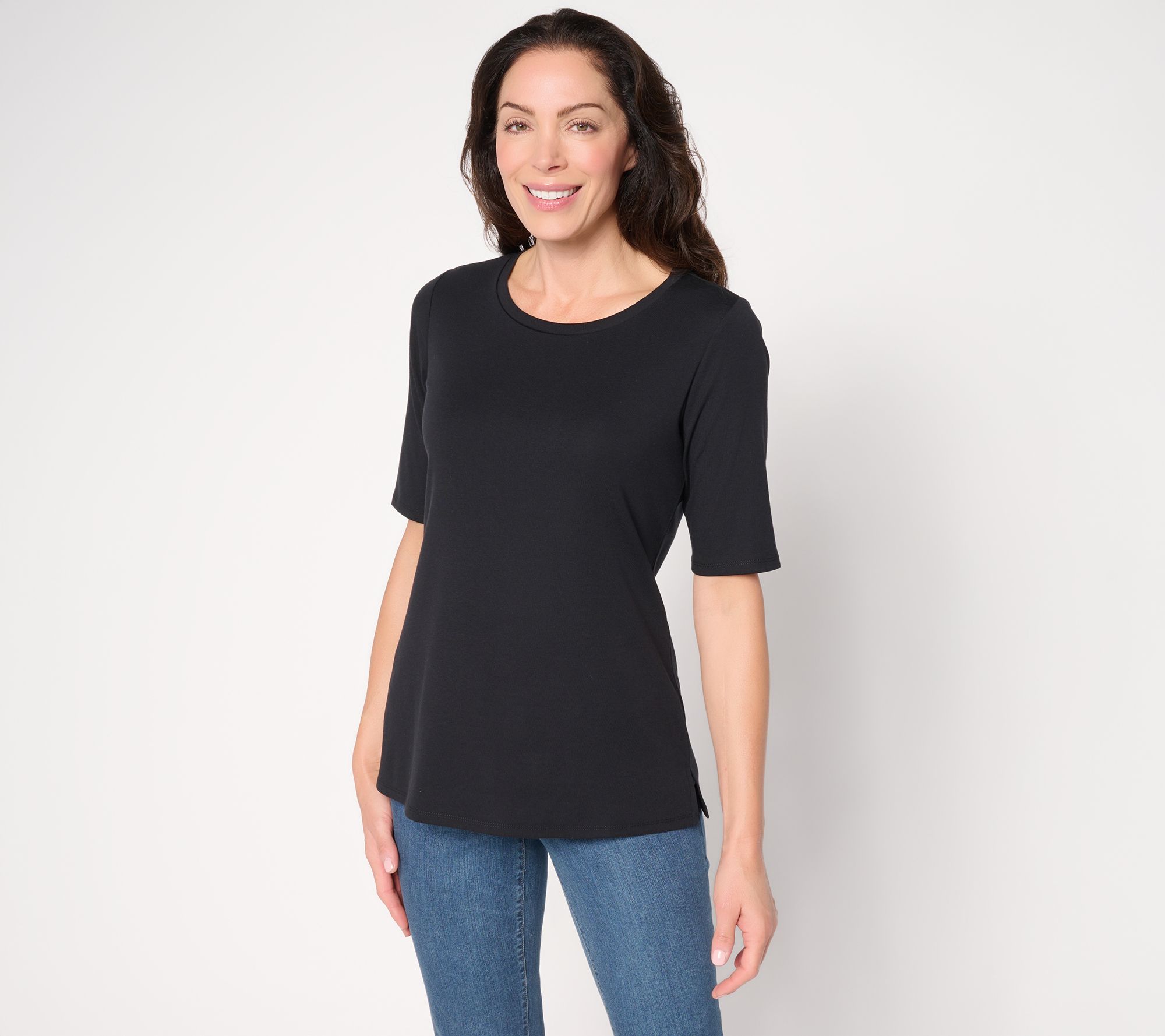 Belle by Kim Gravel TripleLuxe Elbow Sleeve Top