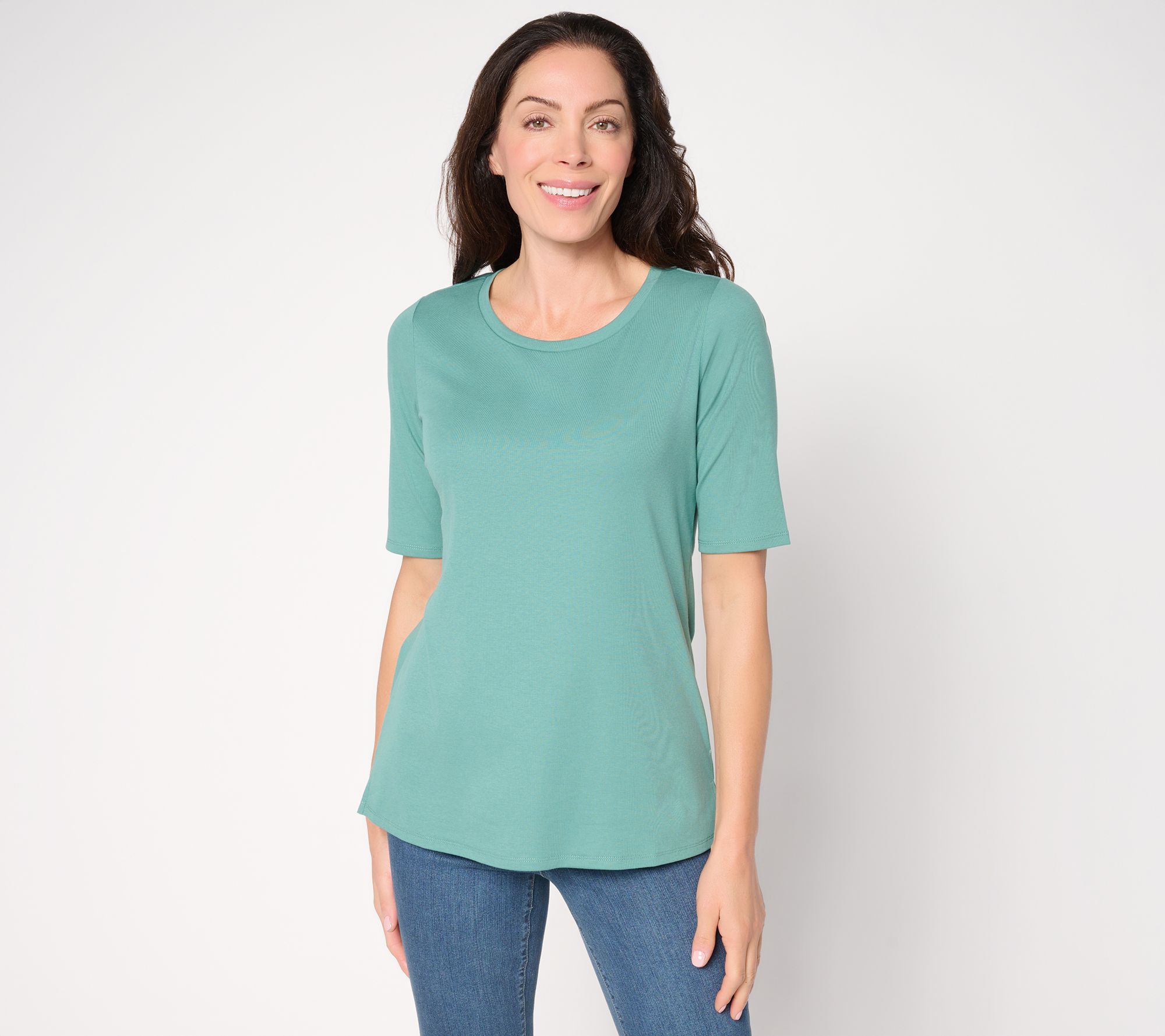 Belle by Kim Gravel TripleLuxe Elbow Sleeve Top