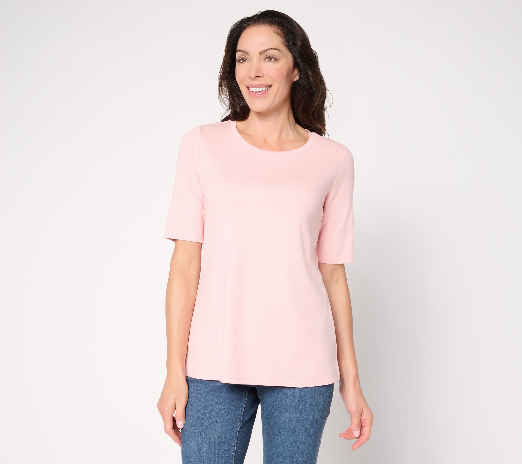 Belle by Kim Gravel TripleLuxe Elbow Sleeve Top