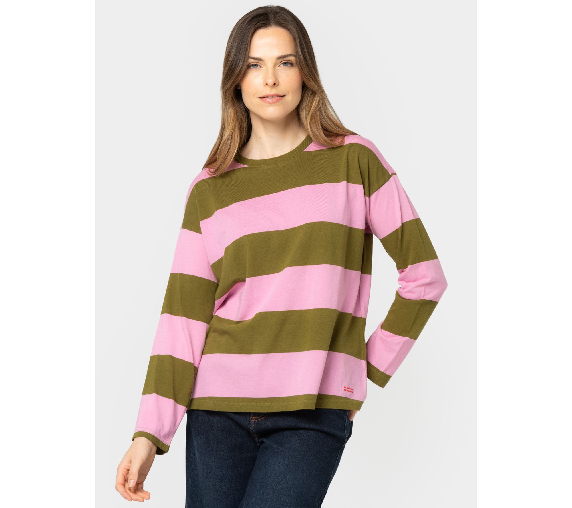 Peace Love World Long Sleeve Crew Neck Top