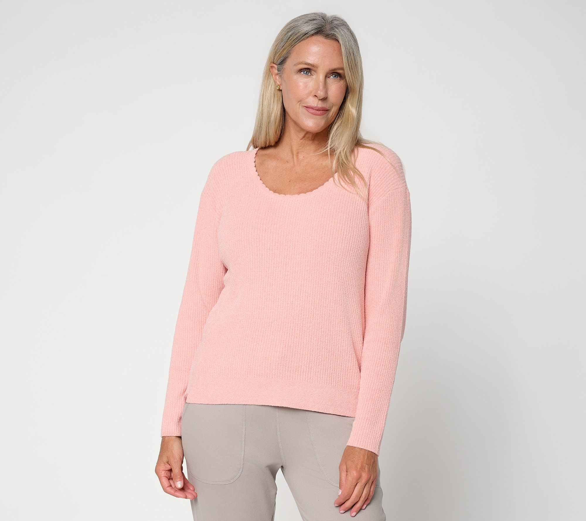Barefoot Dreams CozyChic Ultra Lite Scallop Neck Pullover