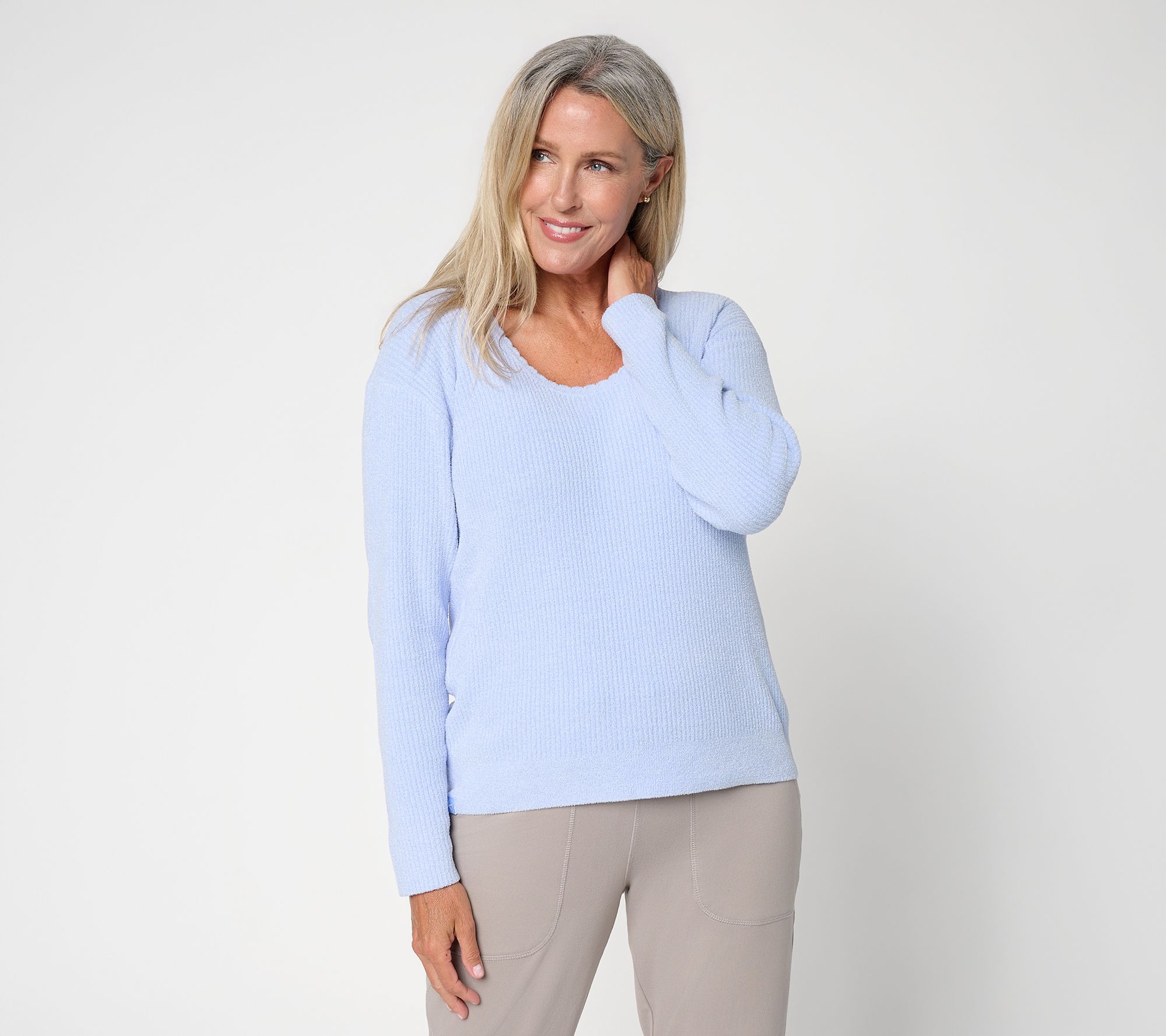 Barefoot Dreams CozyChic Ultra Lite Scallop Neck Pullover