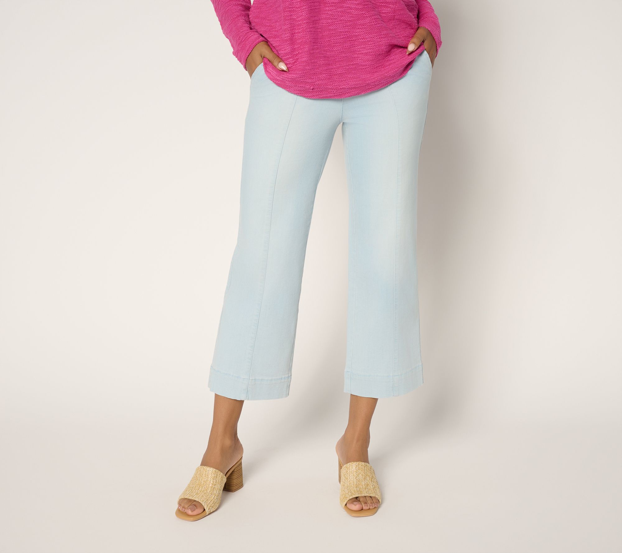 "As Is" Belle by Kim Gravel Pet TripleLuxe Denim Cropped Traveler Jean