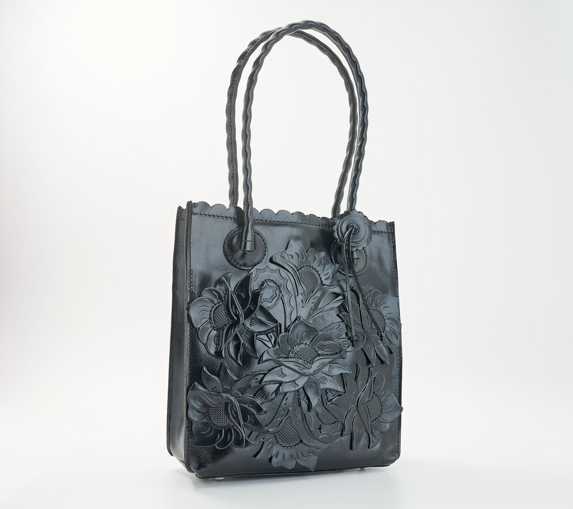 Patricia Nash Tooled Applique Leather Charline Tote
