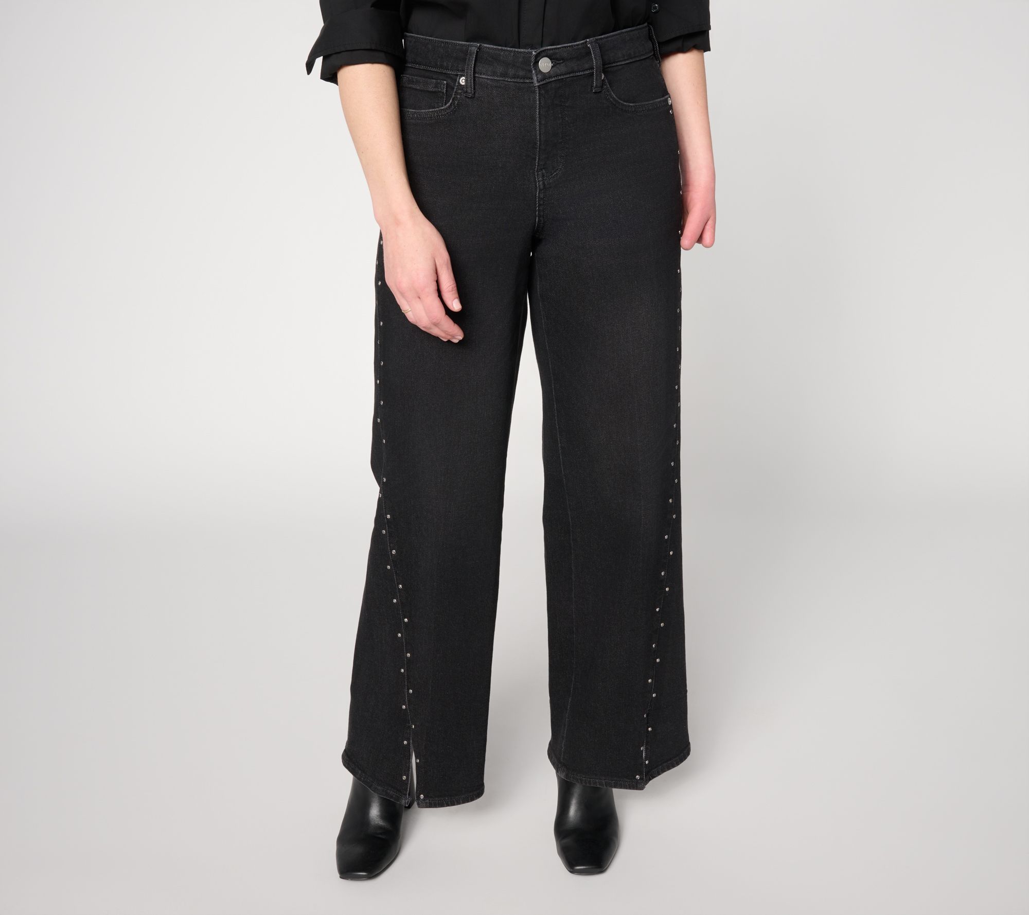 "As Is" NYDJ Teresa Wide Leg Jeans with Embellishment