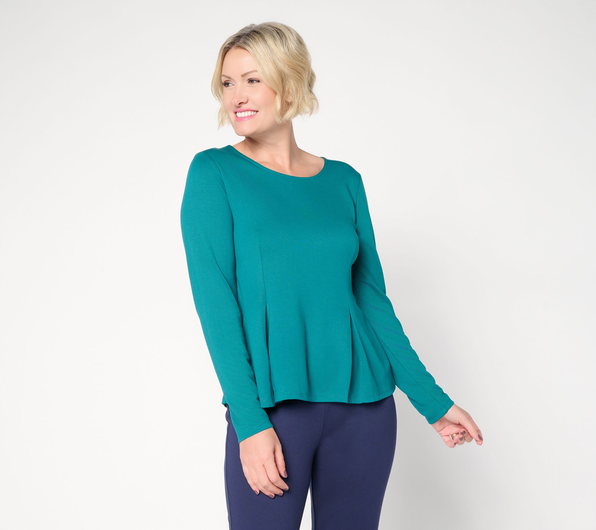 "As Is" BEAUTIFUL by Lawrence Zarian The Lenny Silky Fit & Flare Top