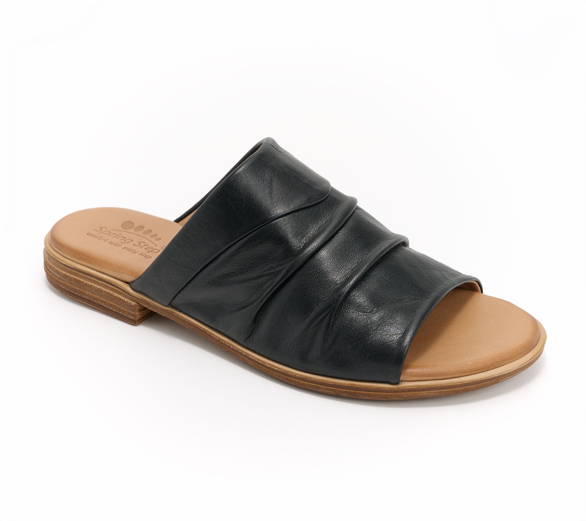 Spring Step Leather Slide Sandals - Jaleel