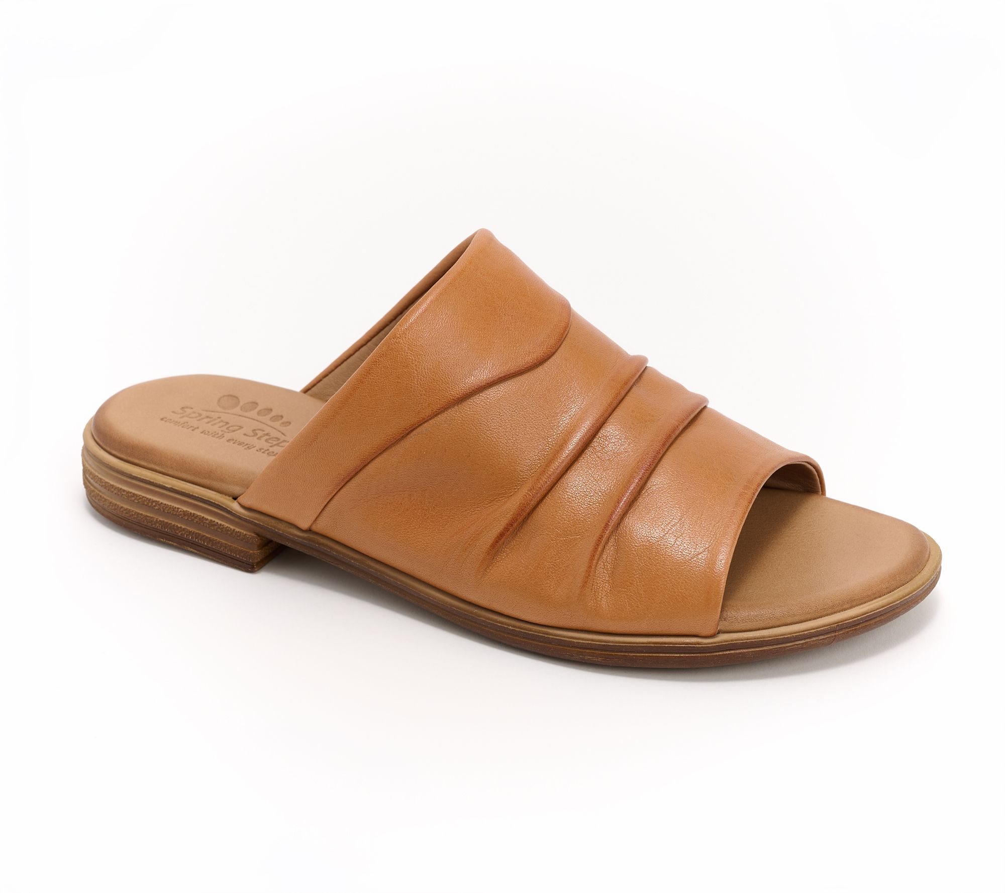 Spring Step Leather Slide Sandals - Jaleel