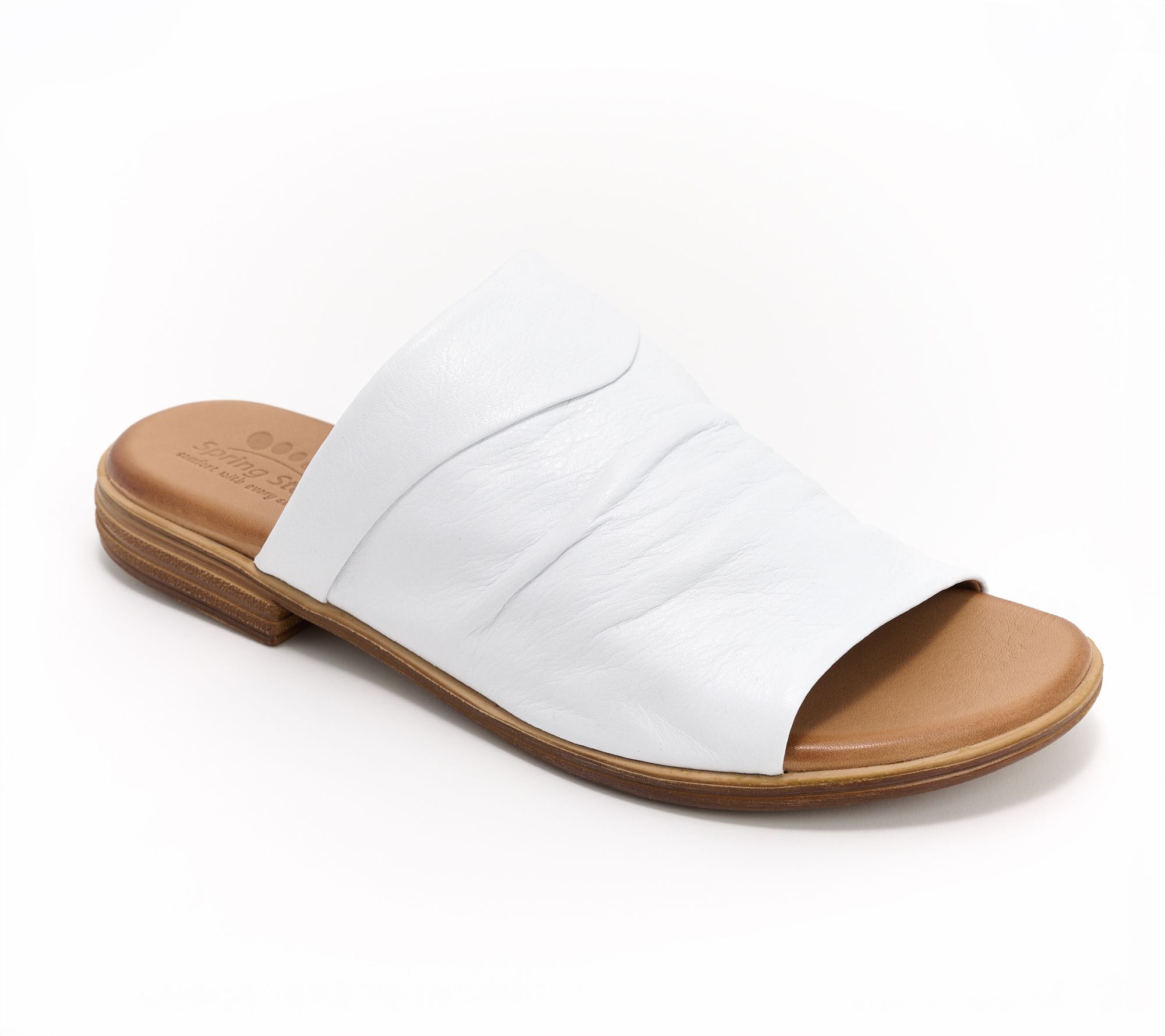 Spring Step Leather Slide Sandals - Jaleel