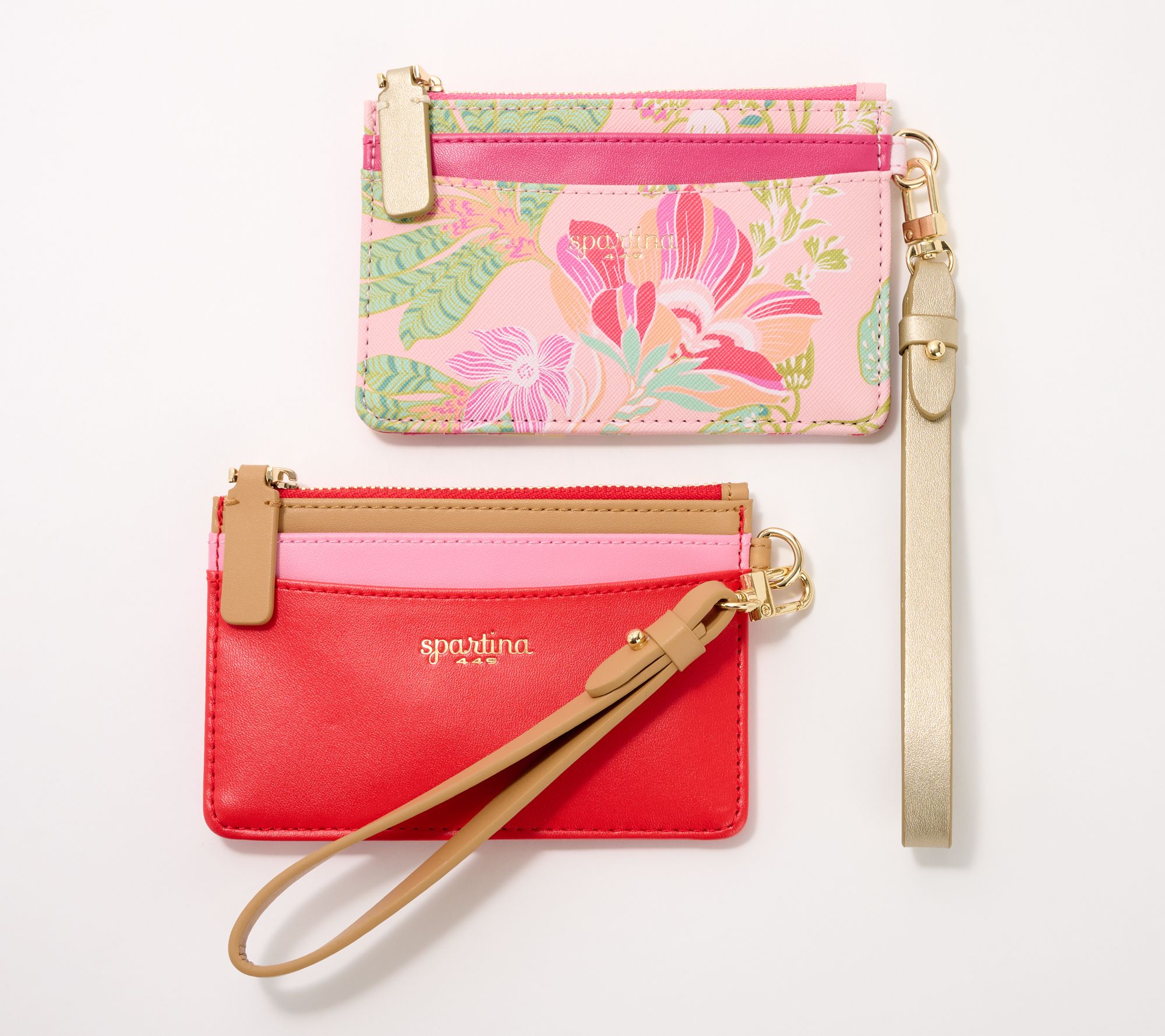 "As Is" Spartina 449 Slim Card Coin Purse Duo with Wristlet Straps