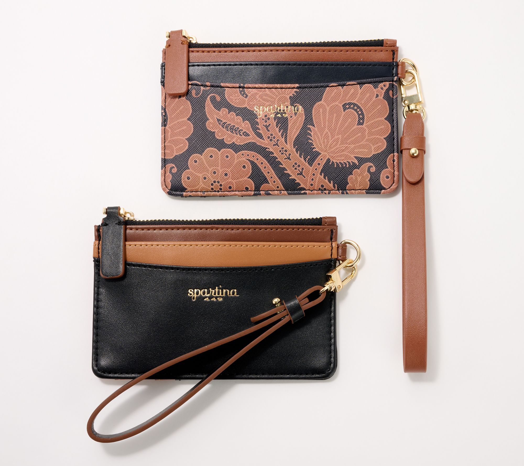 "As Is" Spartina 449 Slim Card Coin Purse Duo with Wristlet Straps
