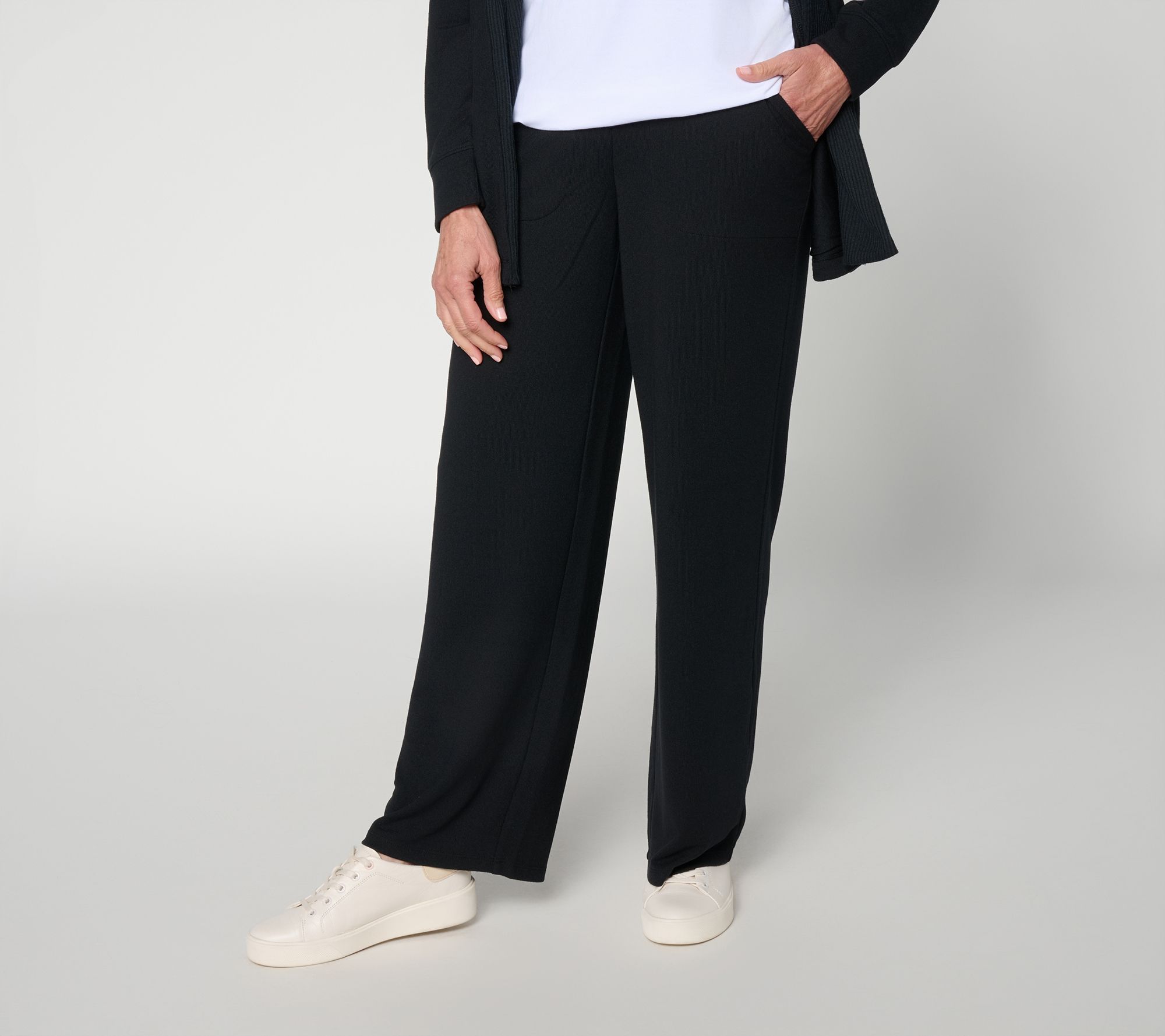 Denim & Co. Active Petite Heavenly Jersey Pull On Pants