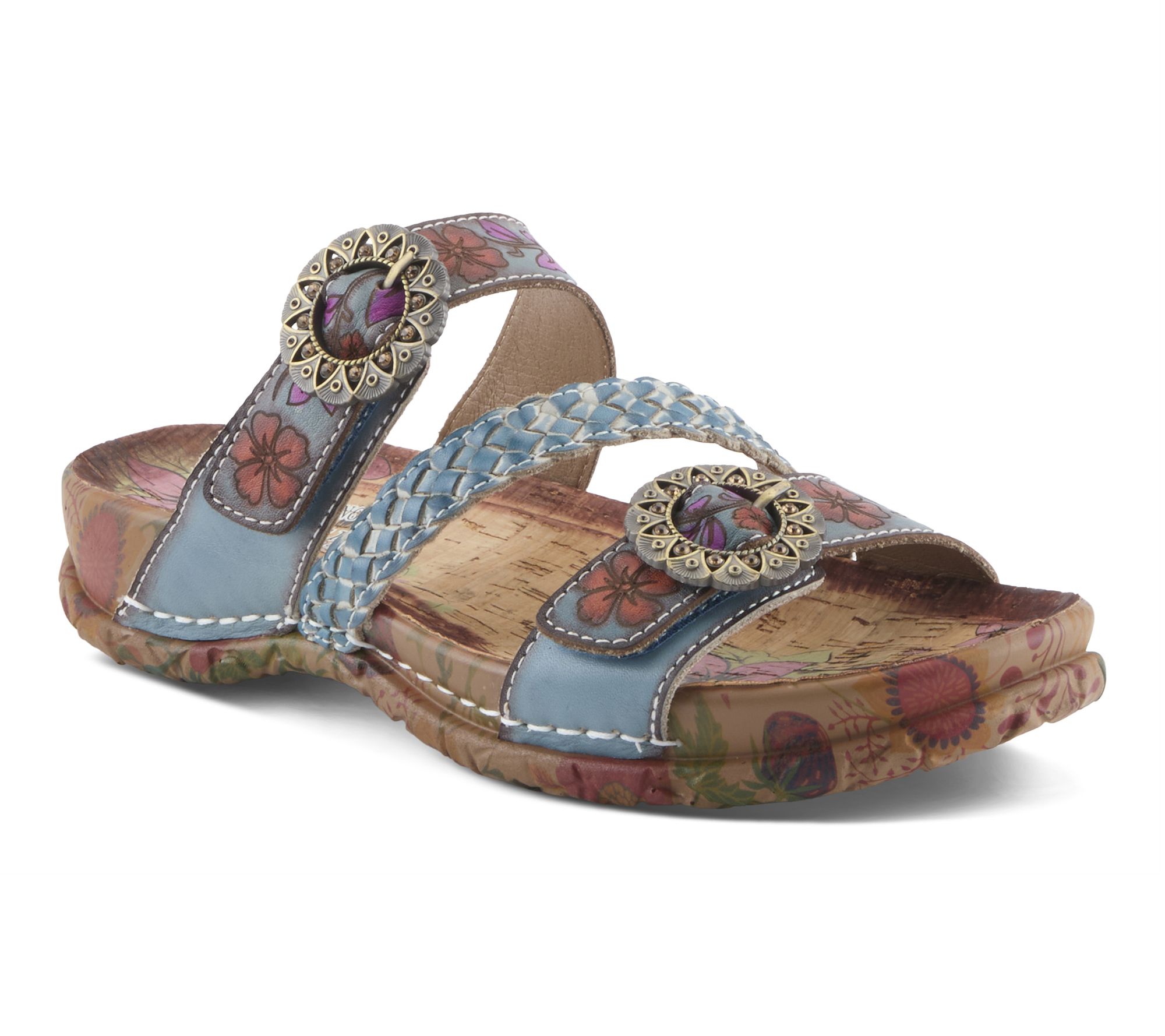 L'Artiste by Spring Step Leather Slide Sandal -Ontheroad