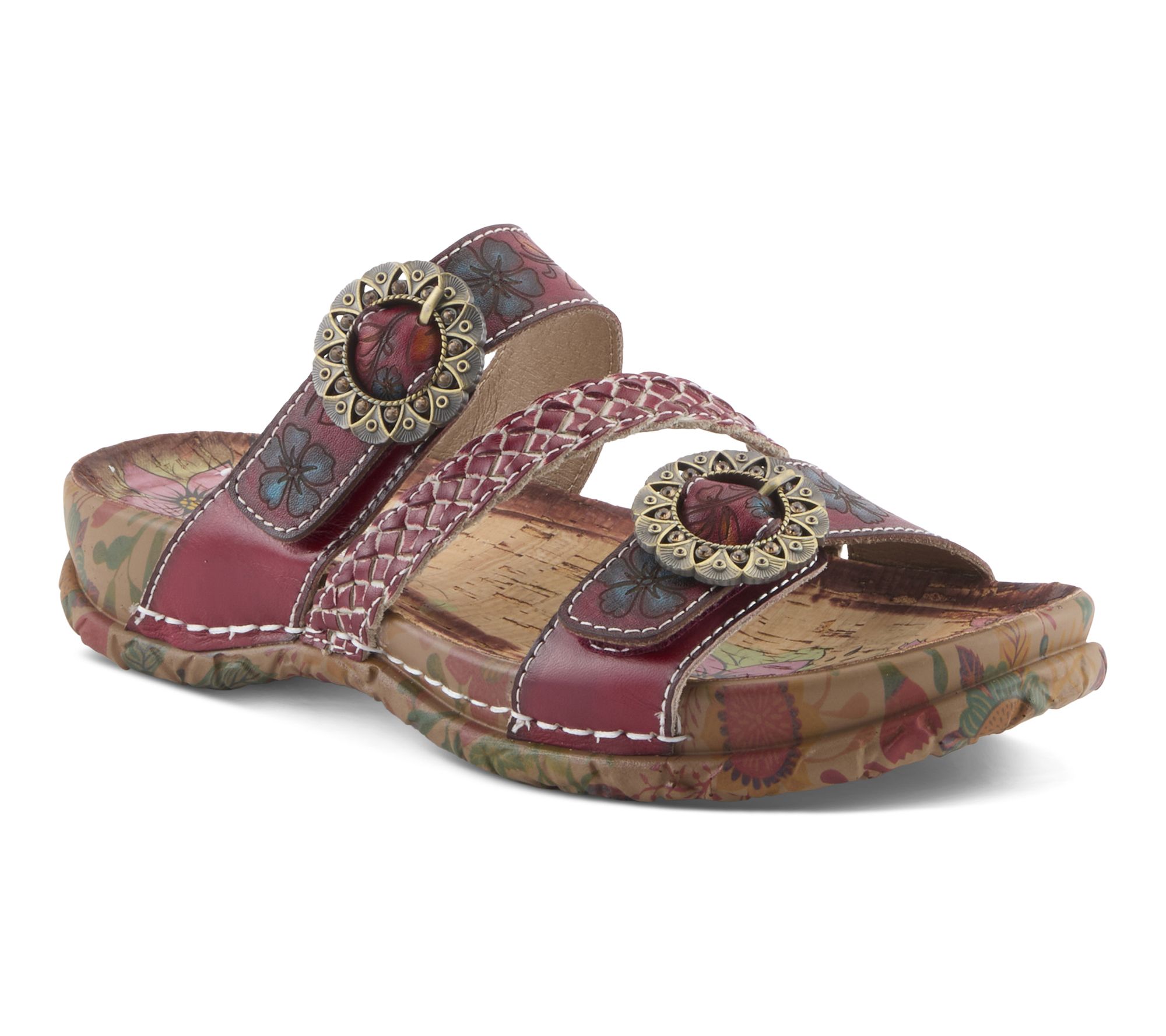 L'Artiste by Spring Step Leather Slide Sandal -Ontheroad