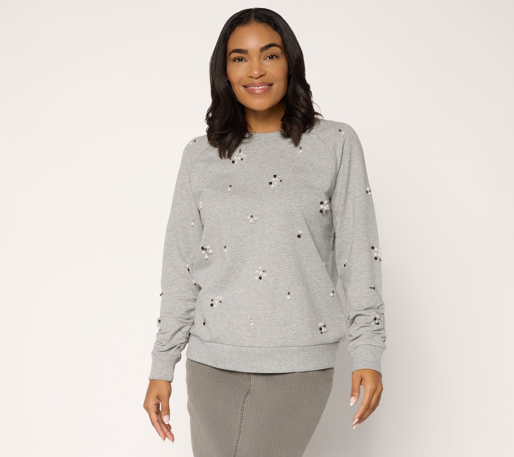 "As Is" Mally Roncal Embellished Knit Lisa Top