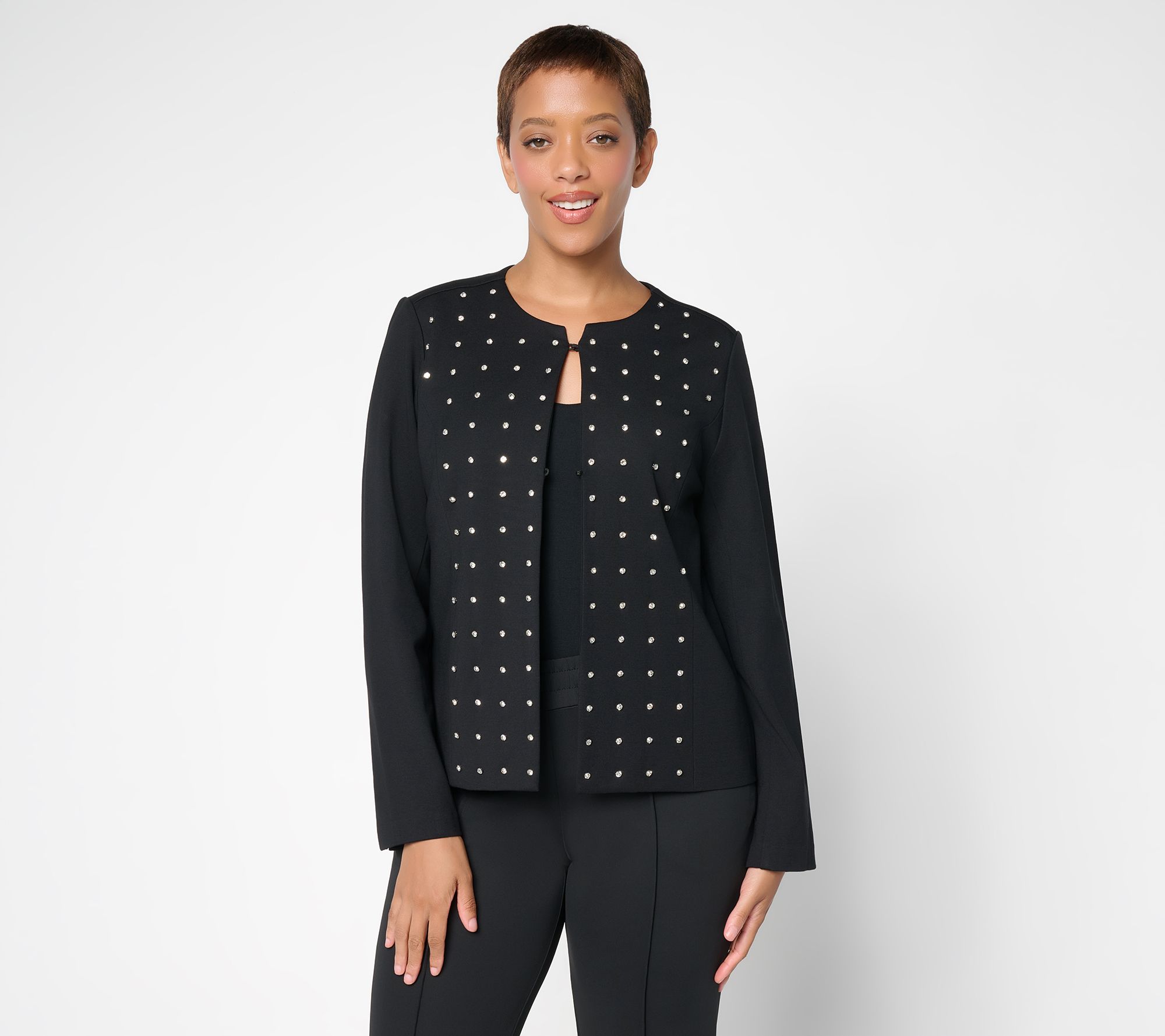 Studio Park x Pat DeMentri Embellished Ponte Jacket