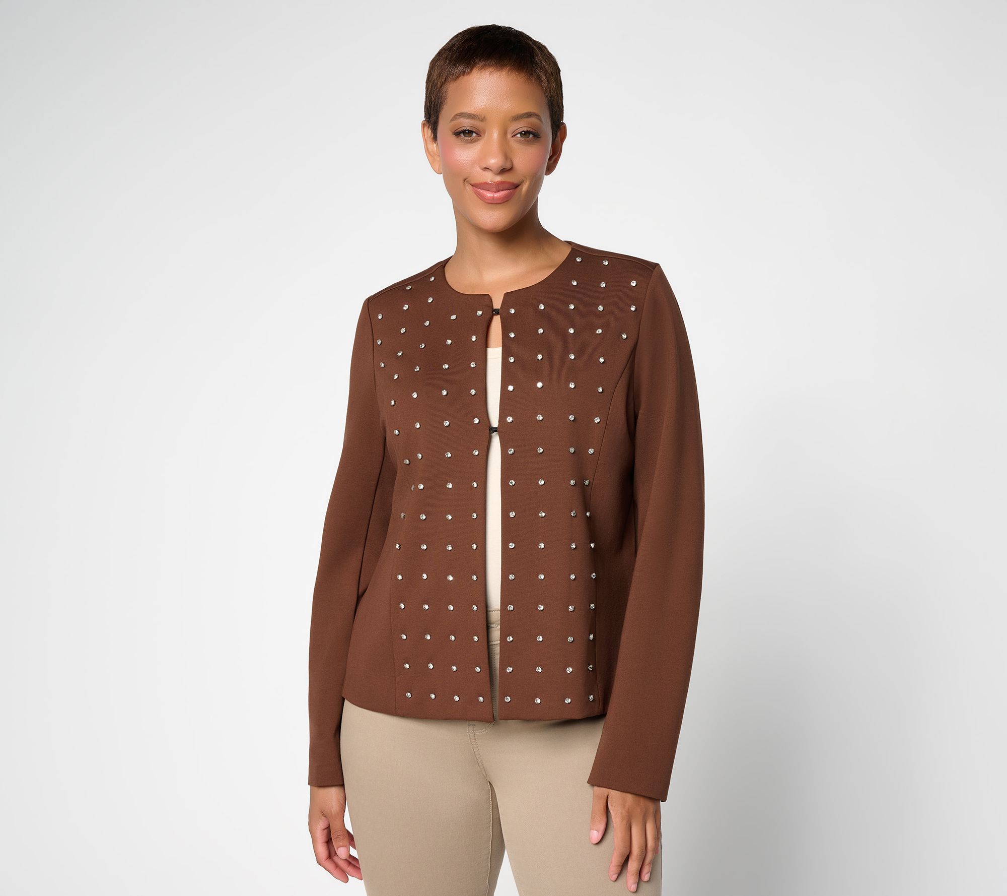 Studio Park x Pat DeMentri Embellished Ponte Jacket