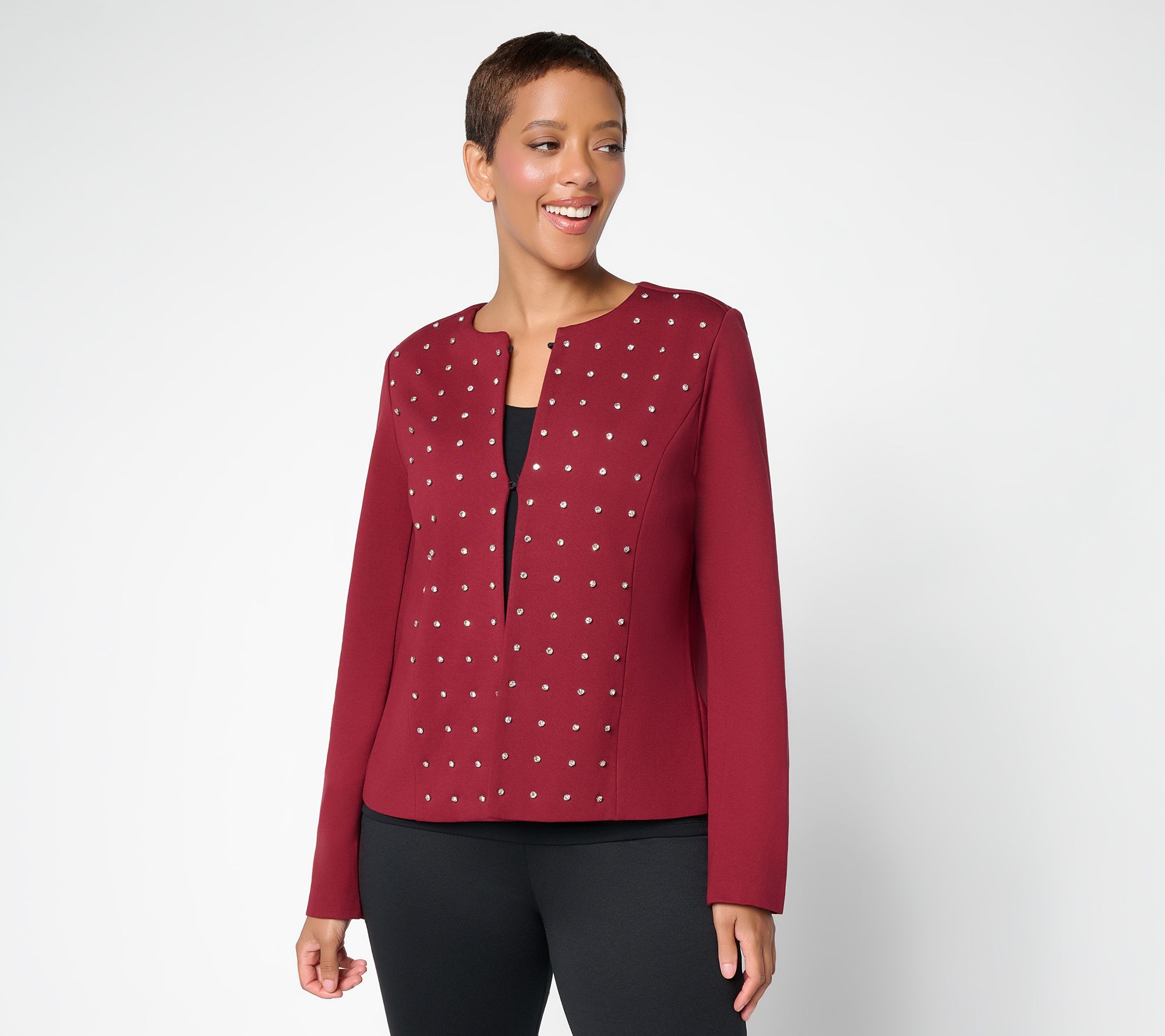Studio Park x Pat DeMentri Embellished Ponte Jacket