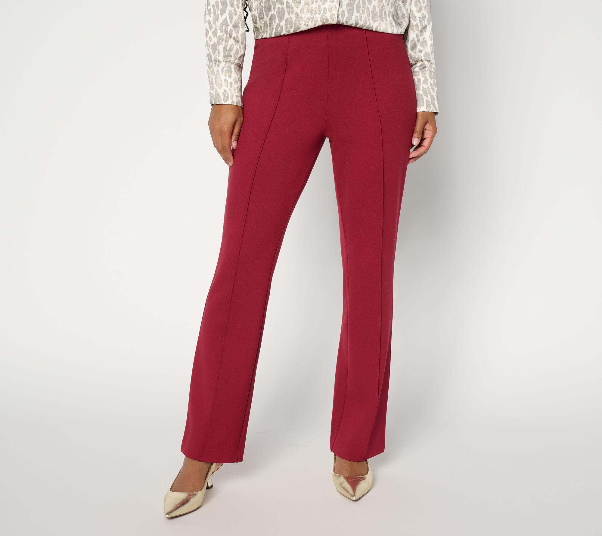  BEAUTIFUL by Lawrence Zarian Petite Silky Ponte Bootcut Pants