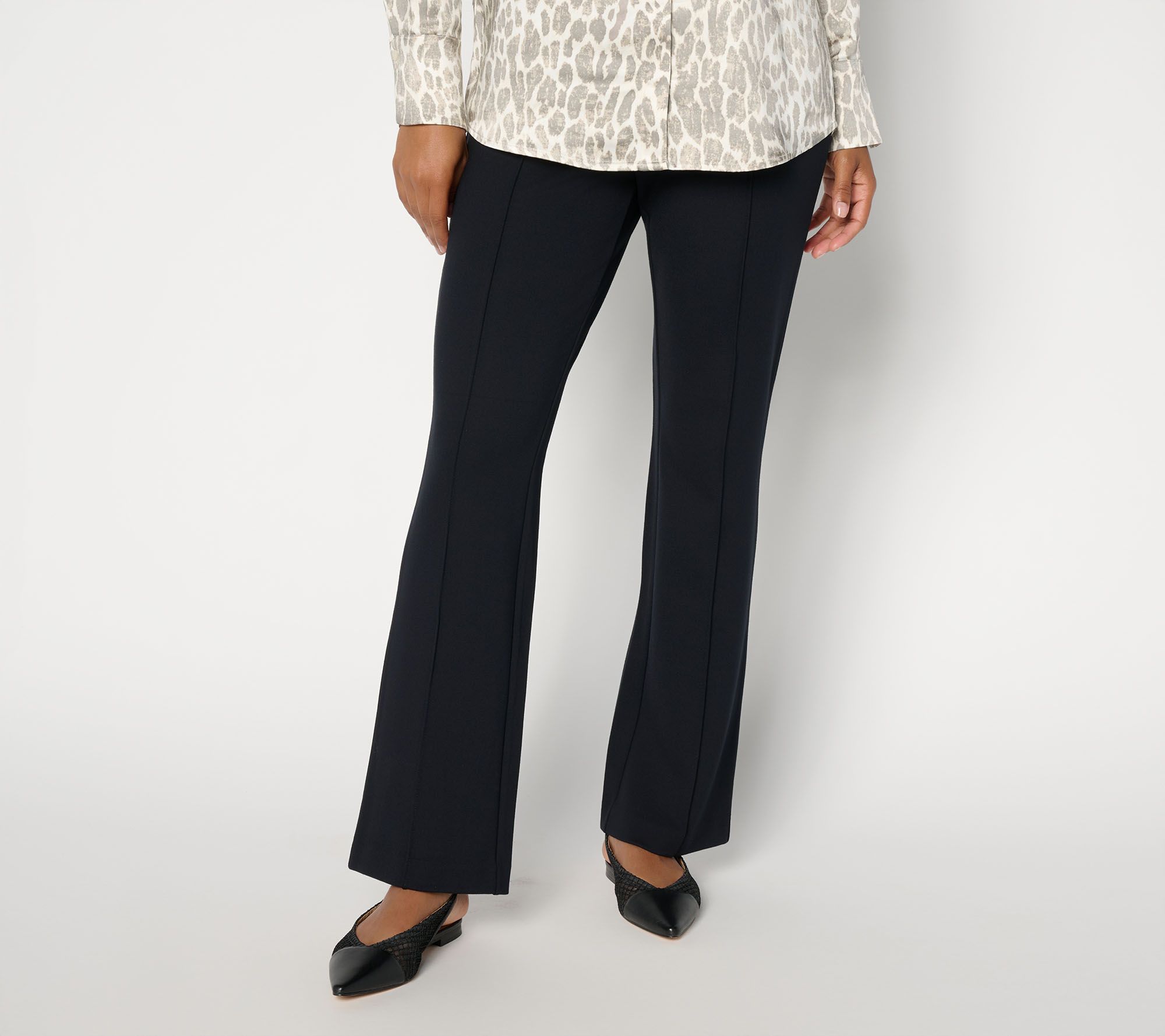 BEAUTIFUL by Lawrence Zarian Petite Silky Ponte Bootcut Pants