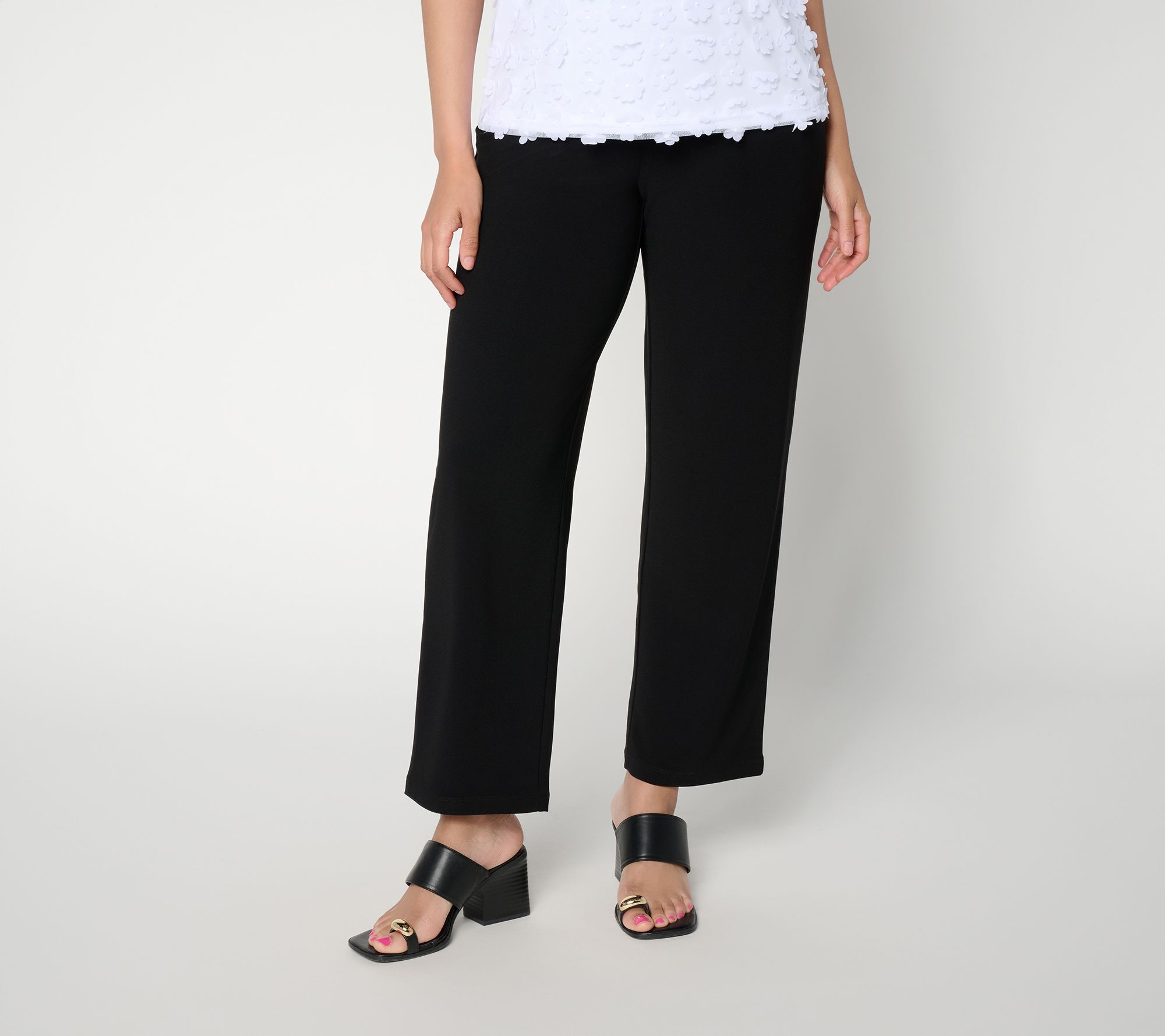 "As Is" Dennis Basso Regular Caviar Crepe Ankle Length Pant