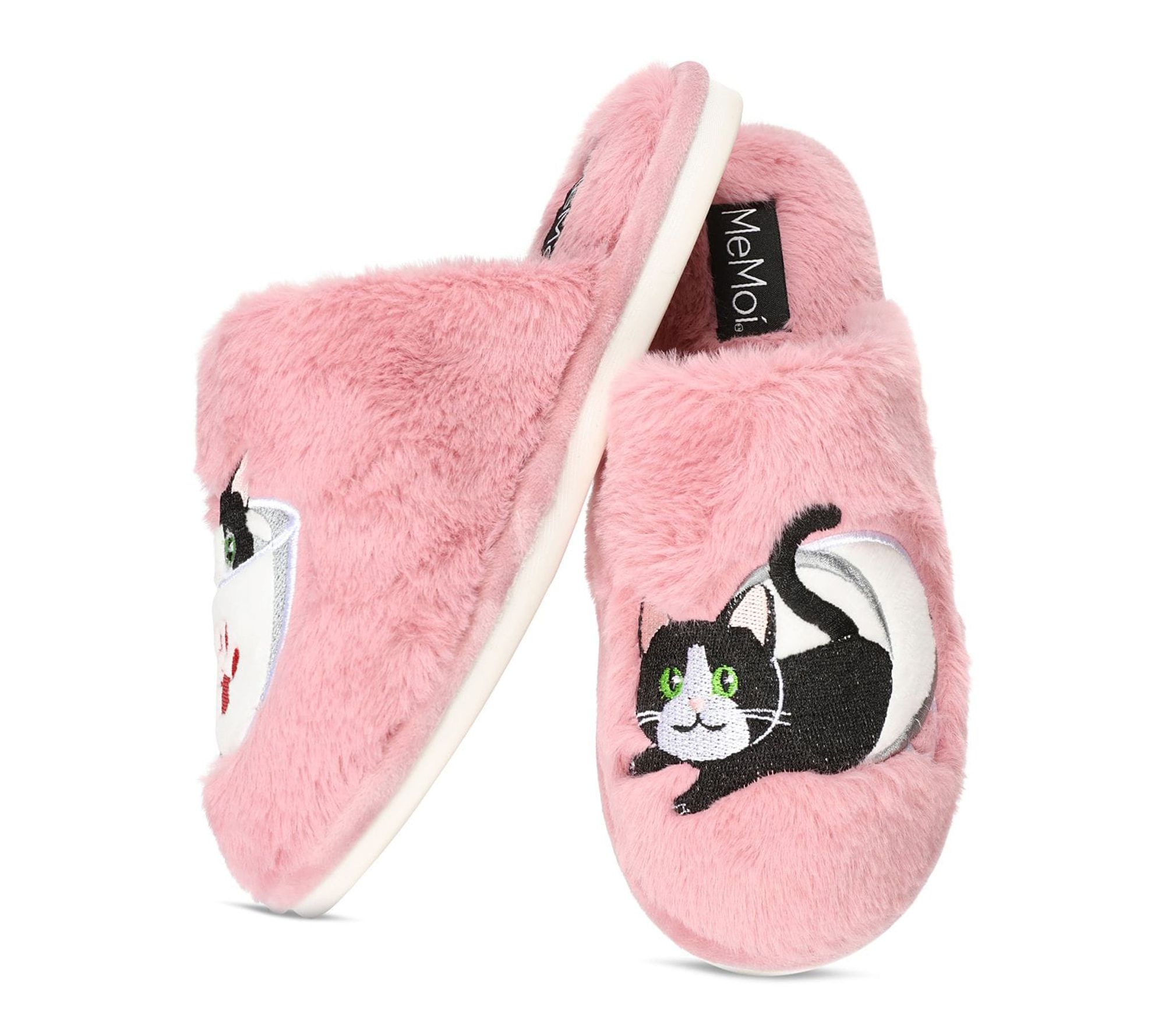 Memoi Teacup Kitty Plush Slippers