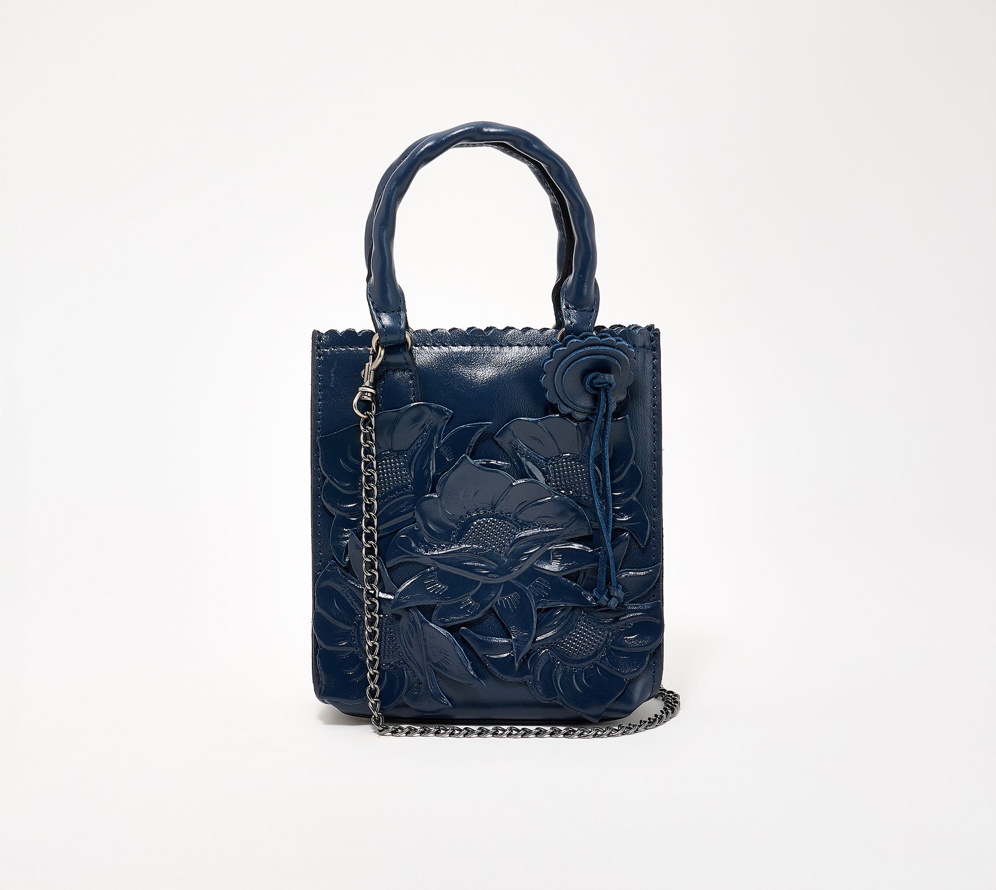 "As Is" Patricia Nash Tooled Applique Leather Noella Crossbody