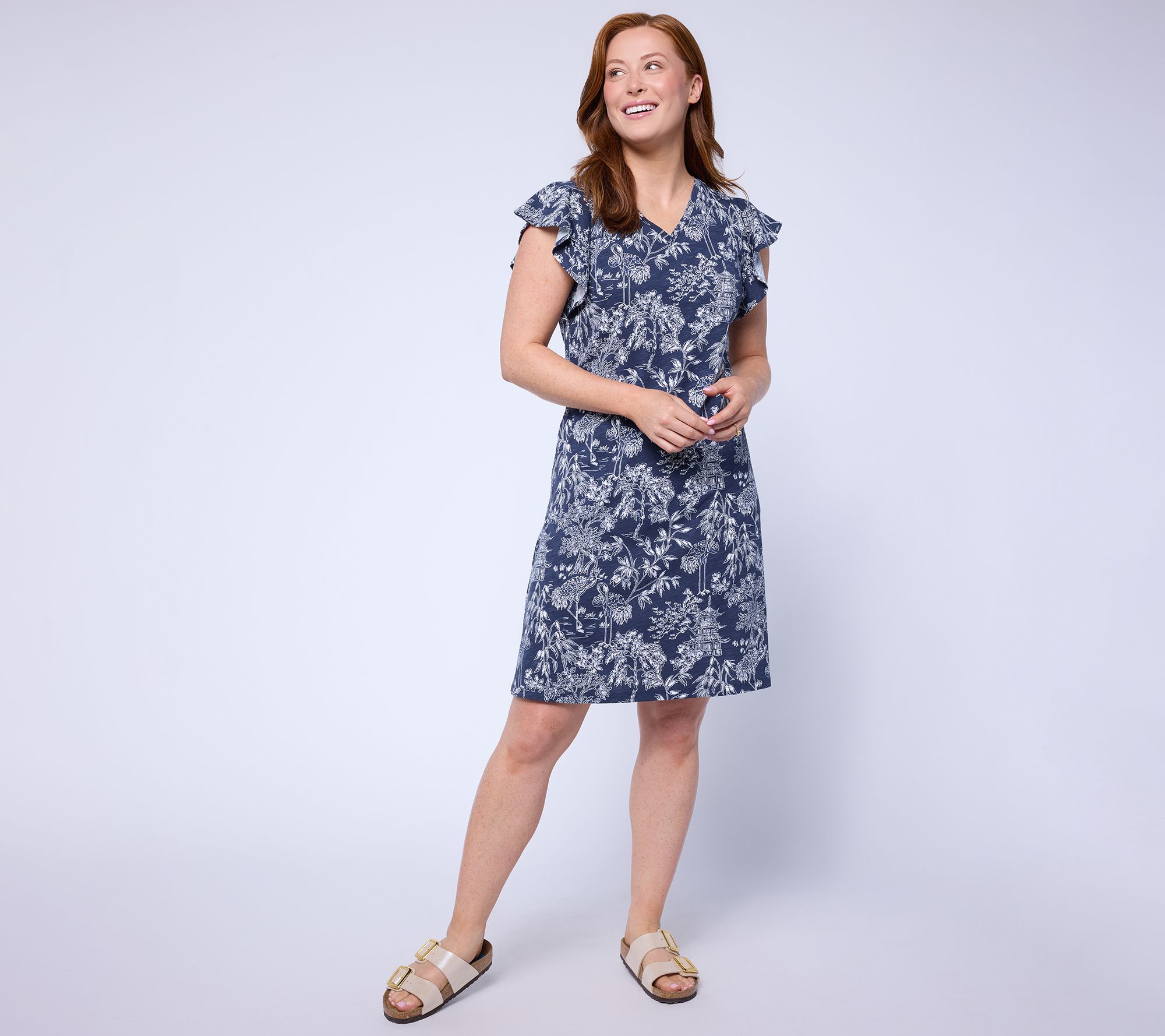 "As Is" Belle by Kim Gravel Regular Slub Knit Summer Toile Dress