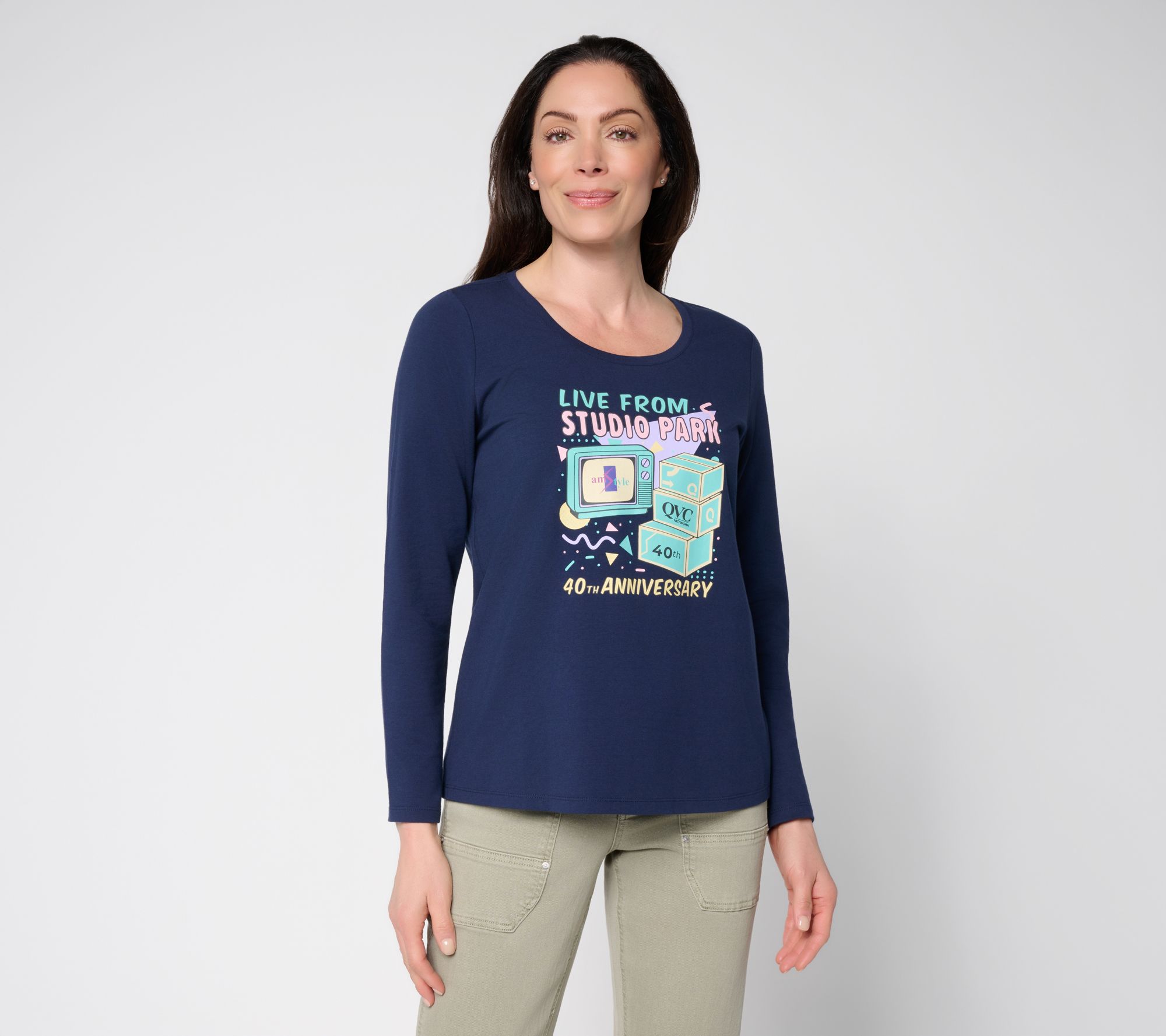 "As Is" Studio Park 40th Anniversary Graphic Long Sleeve Tee